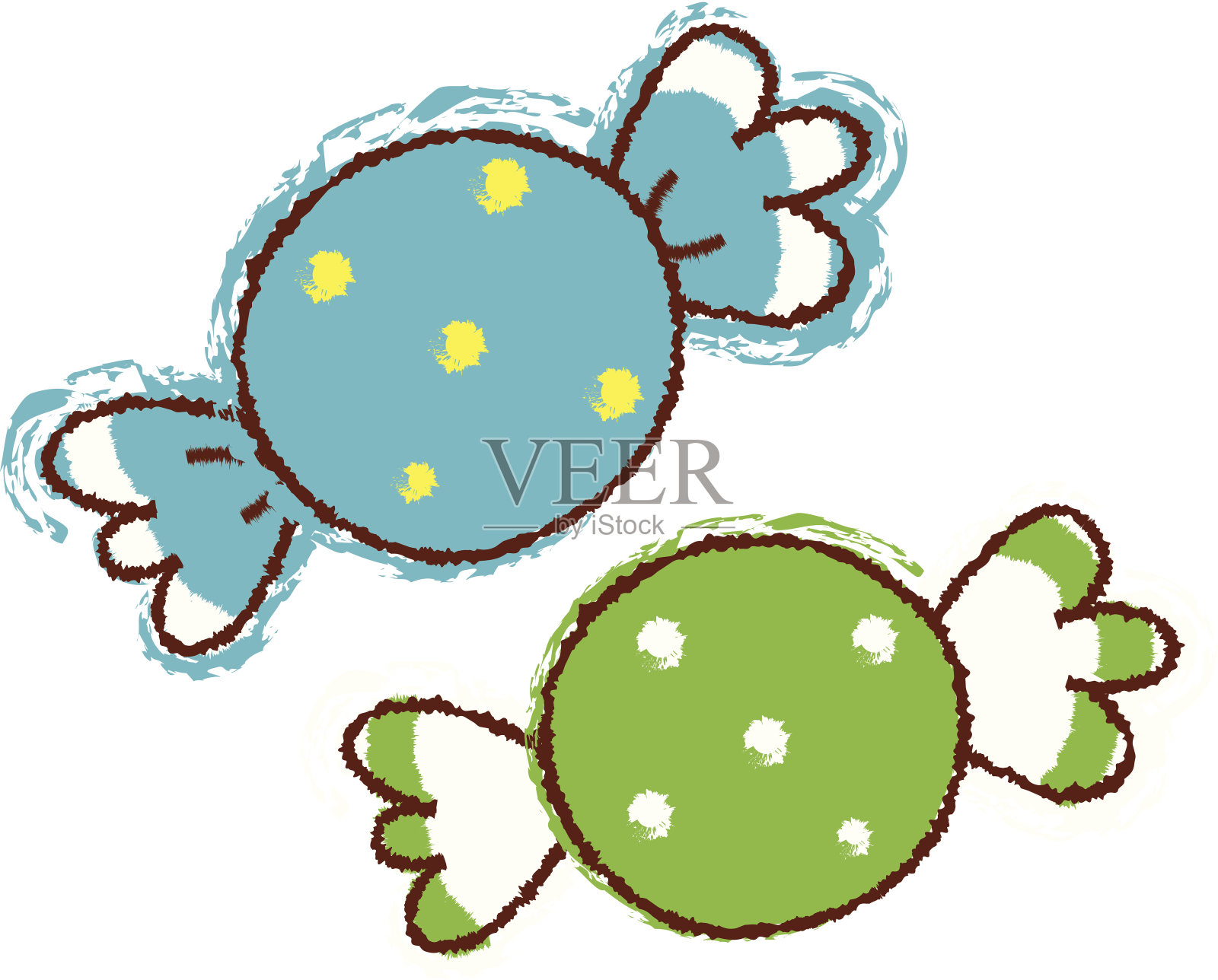 两个糖果插画图片素材