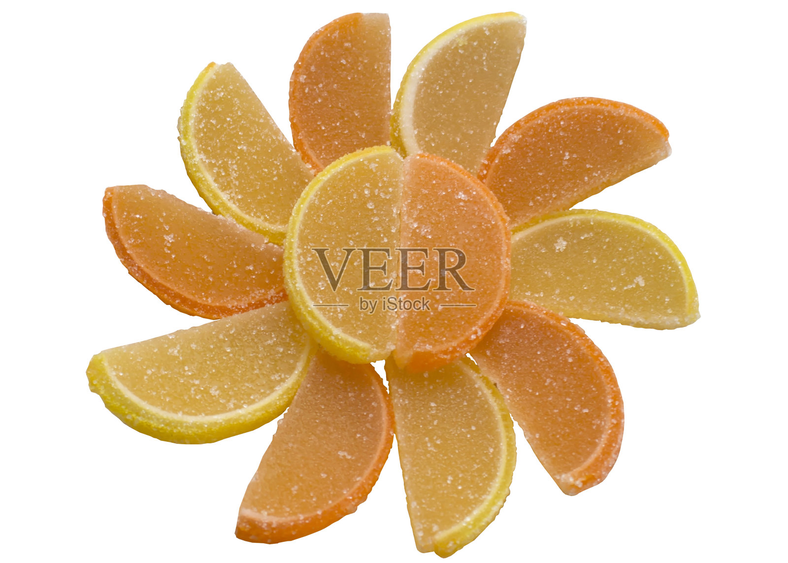 柑橘类水果果冻。照片摄影图片