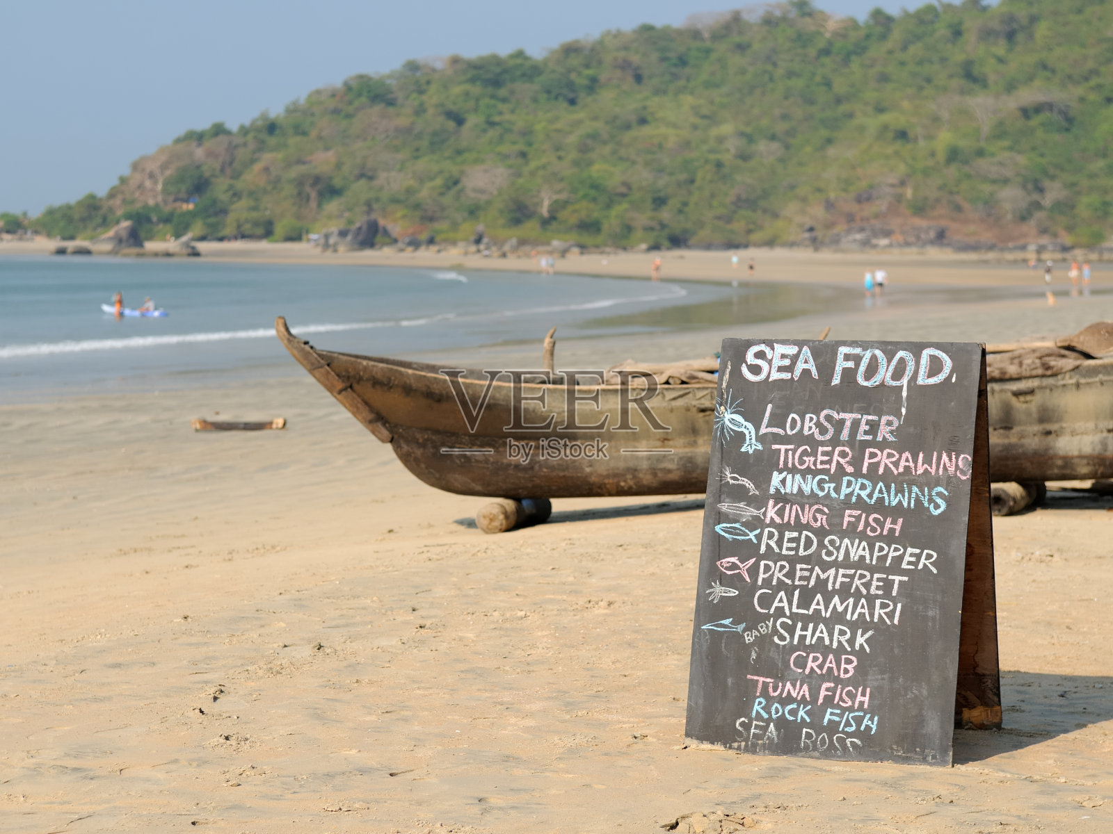 海鲜菜单照片摄影图片