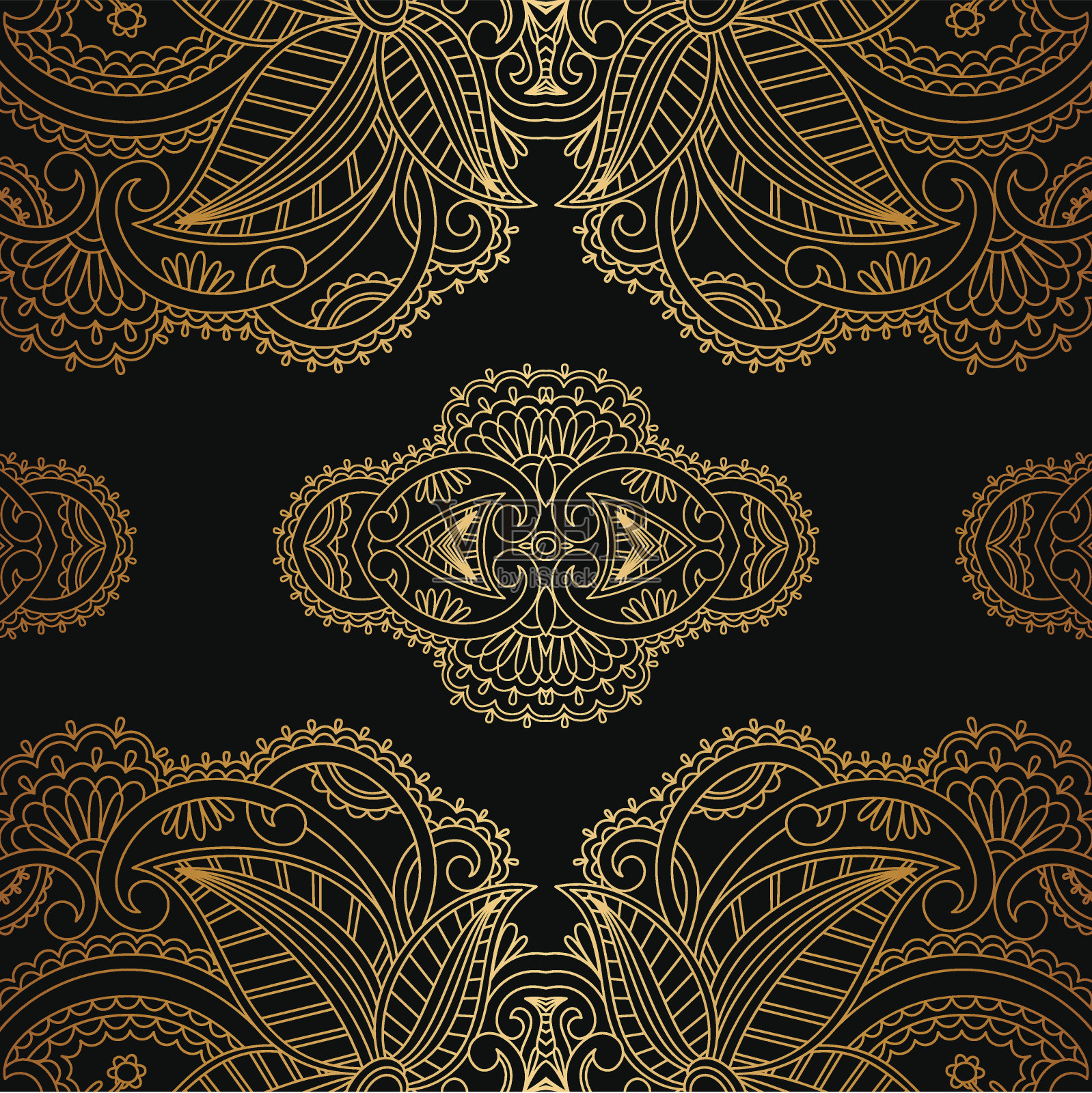 向量黄金饰品。插画图片素材