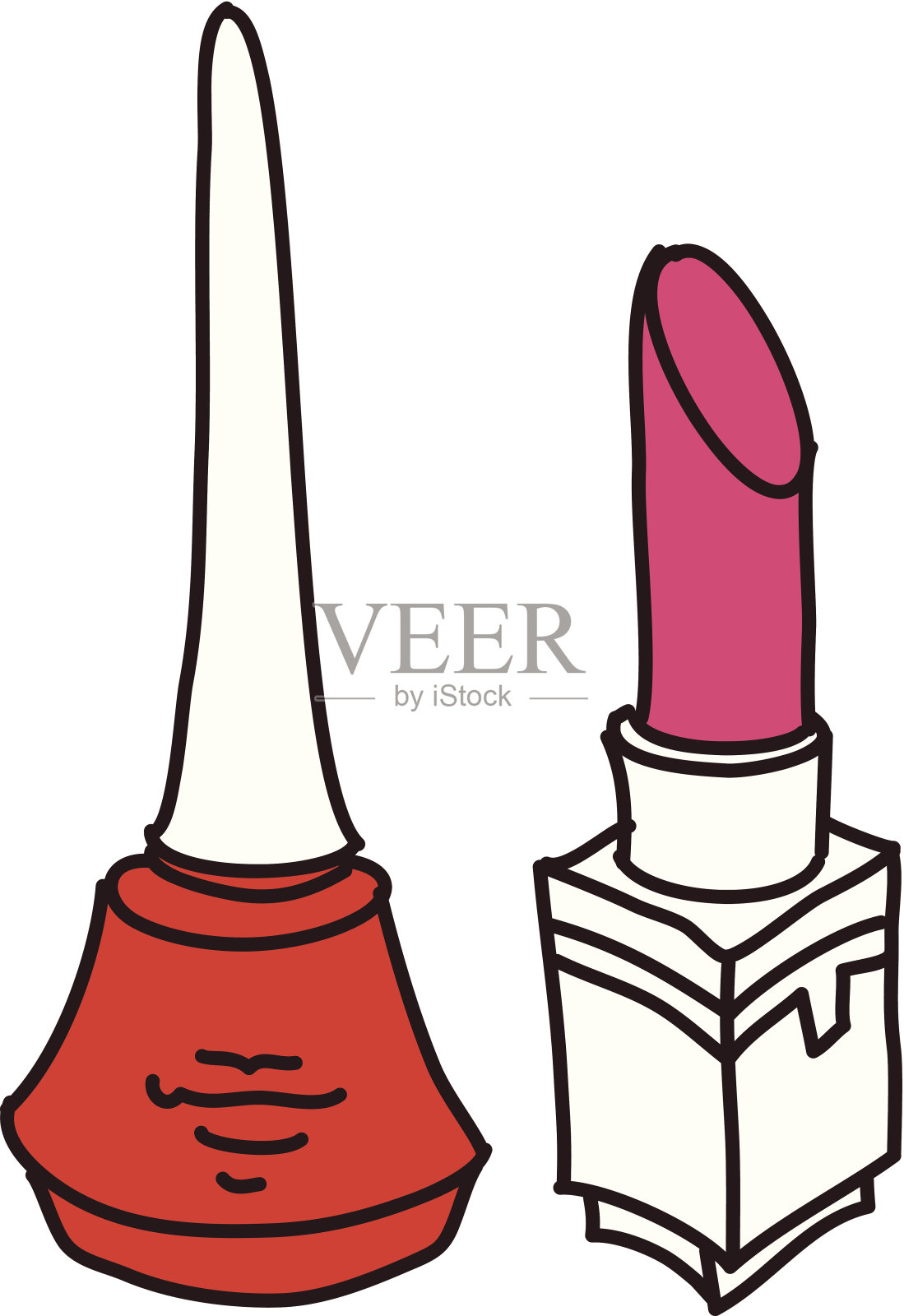 一双指甲油设计元素图片