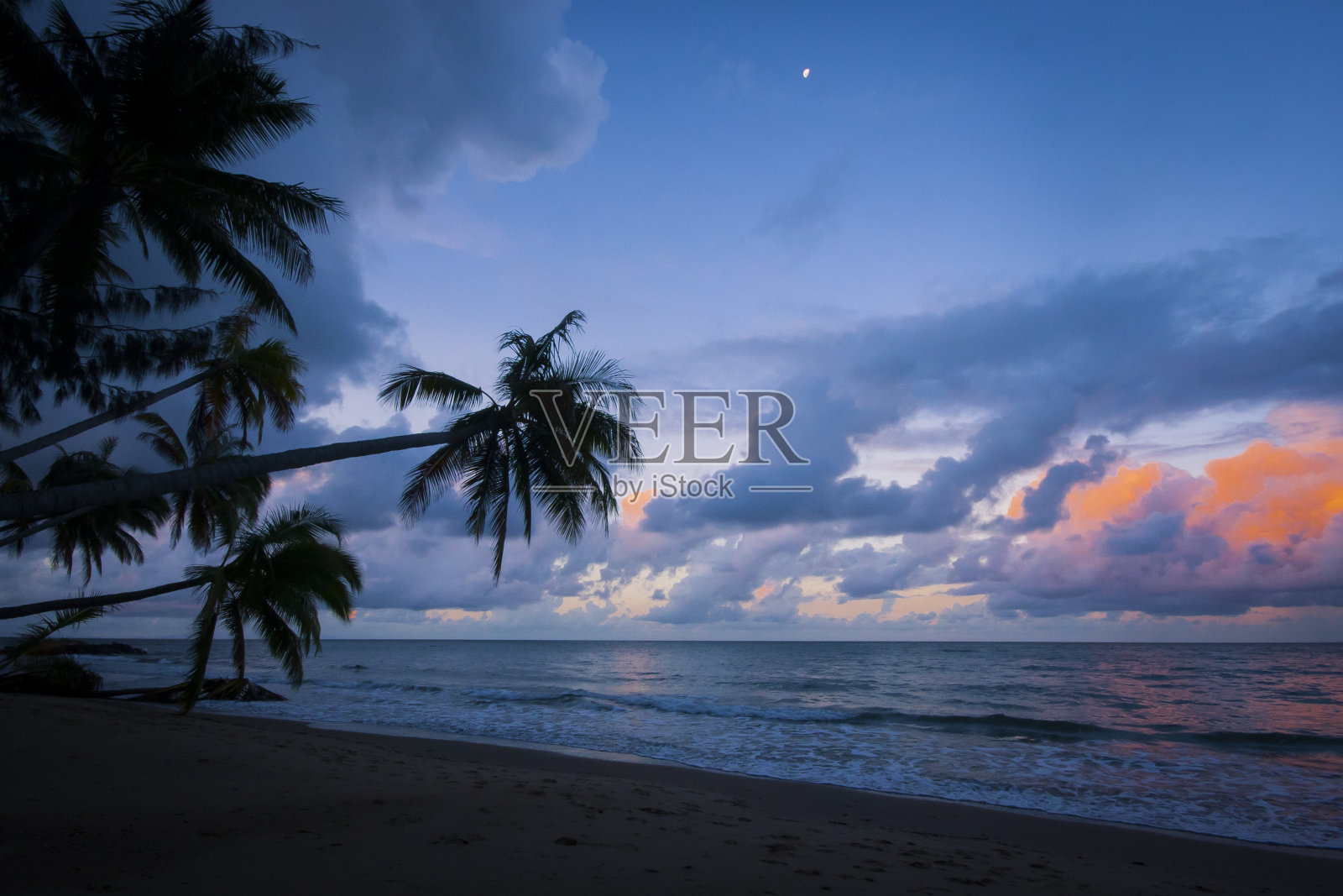 热带日落照片摄影图片