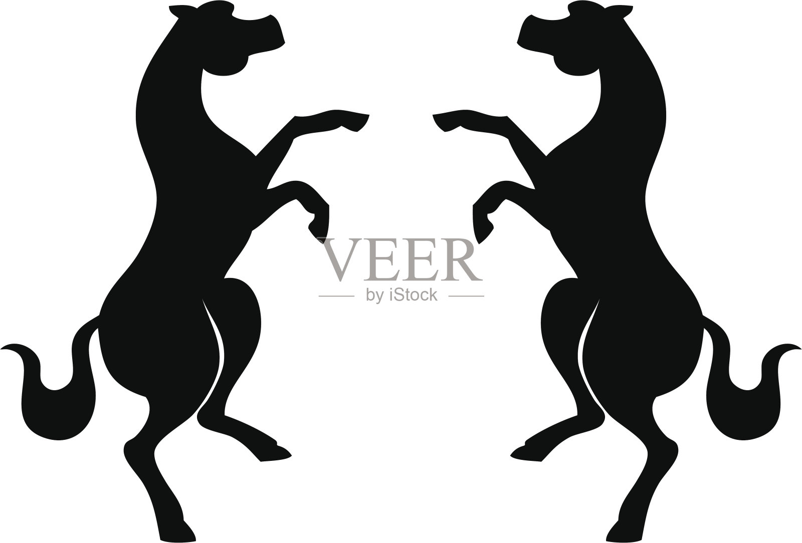 马的轮廓设计元素图片