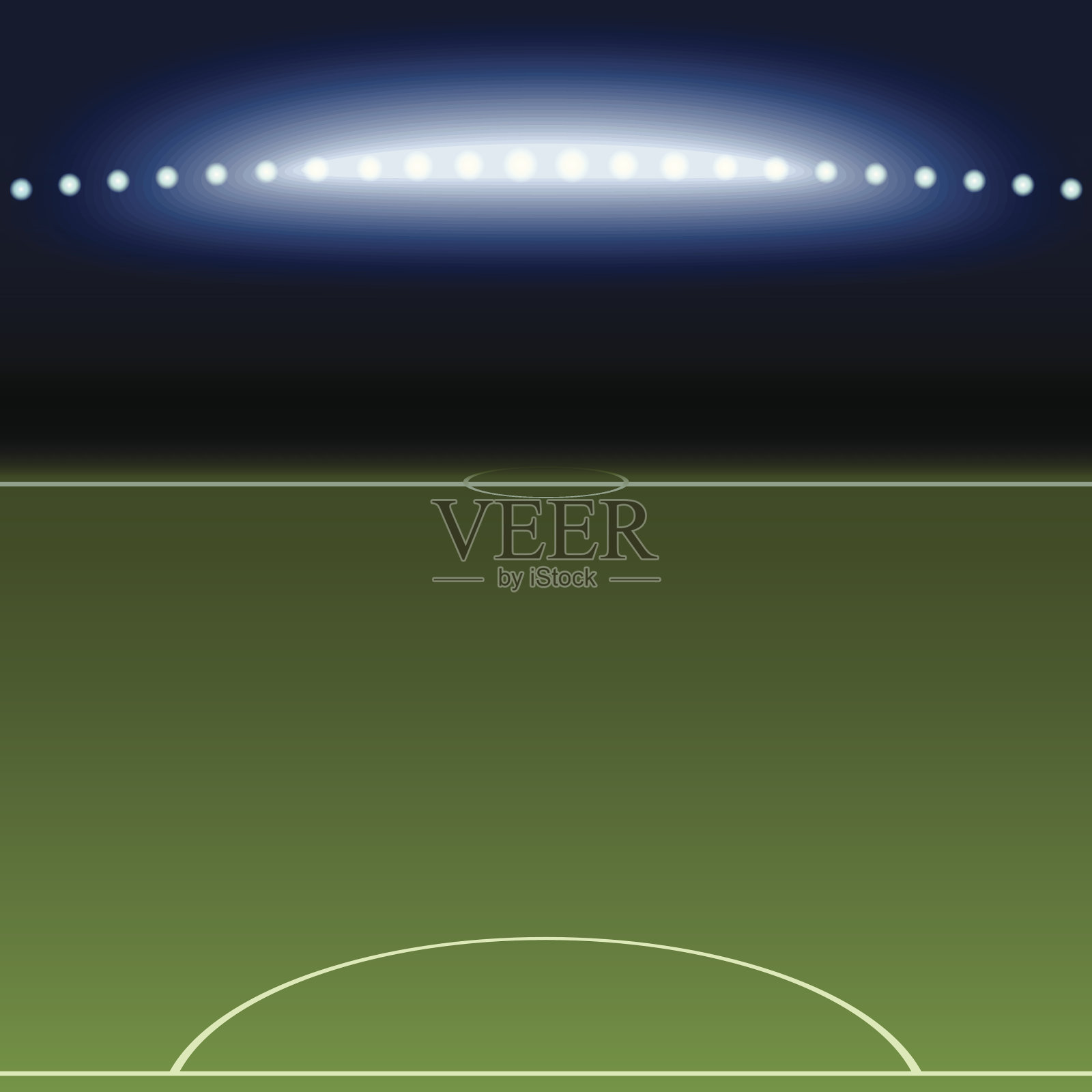 绿色上有白线的足球场插画图片素材