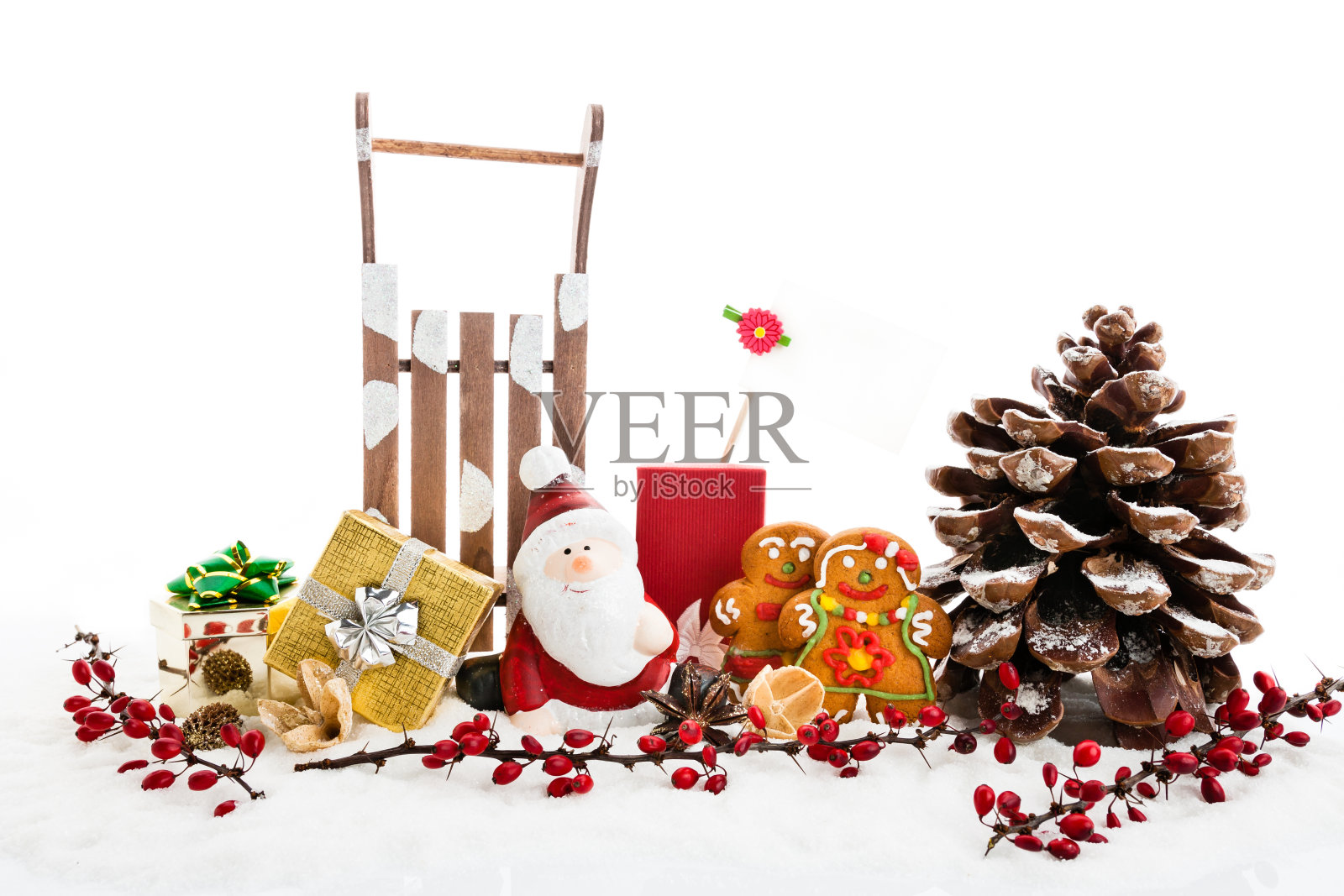 请等待圣诞老人的照片摄影图片