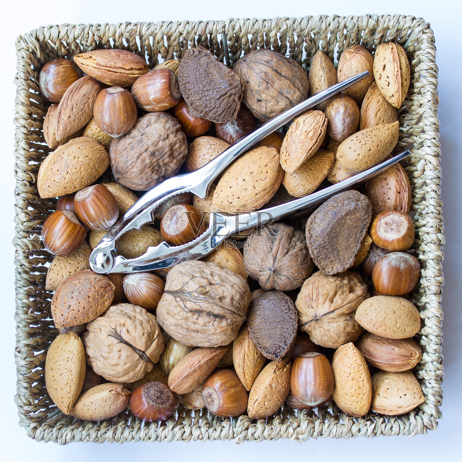 坚果和饼干照片摄影图片