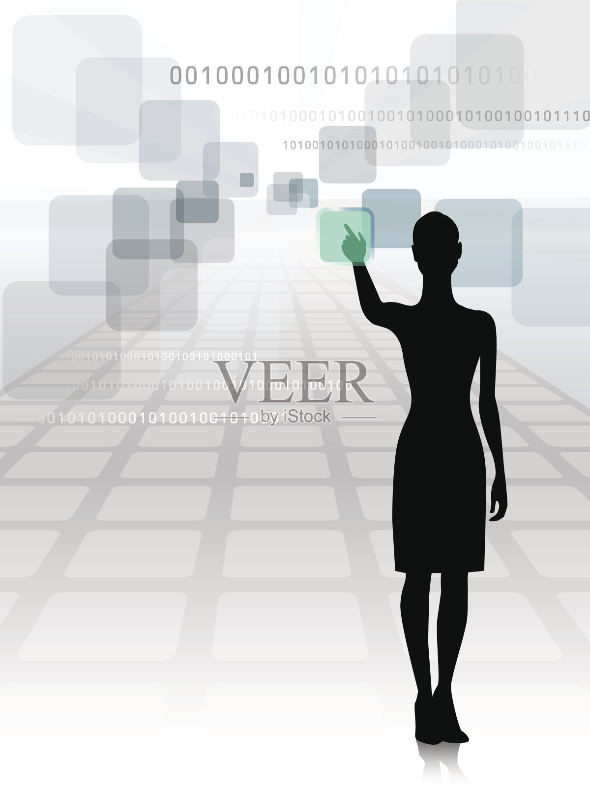 抽象背景上的人体剪影插画图片素材