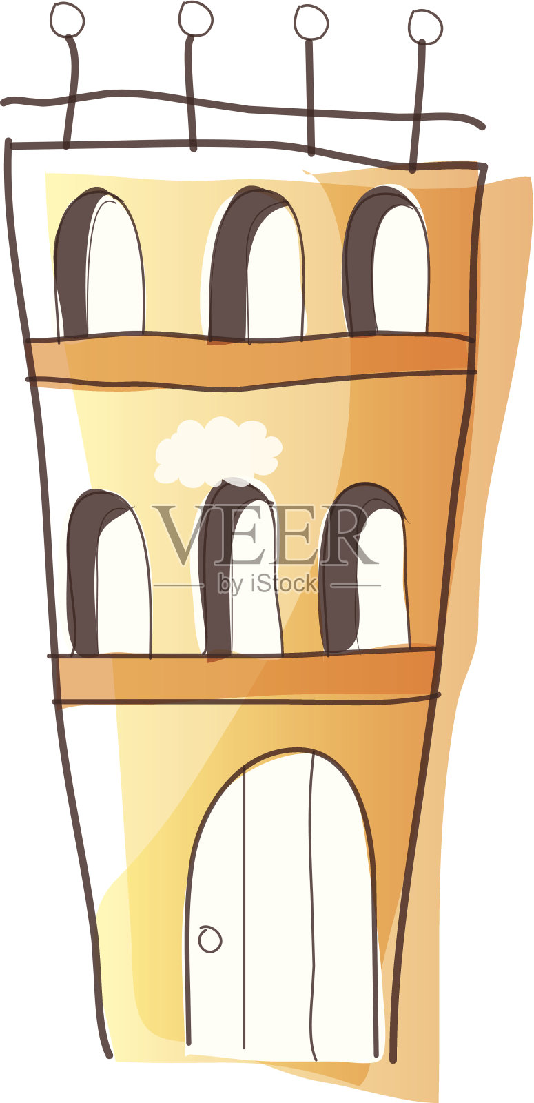 图标的建筑插画图片素材