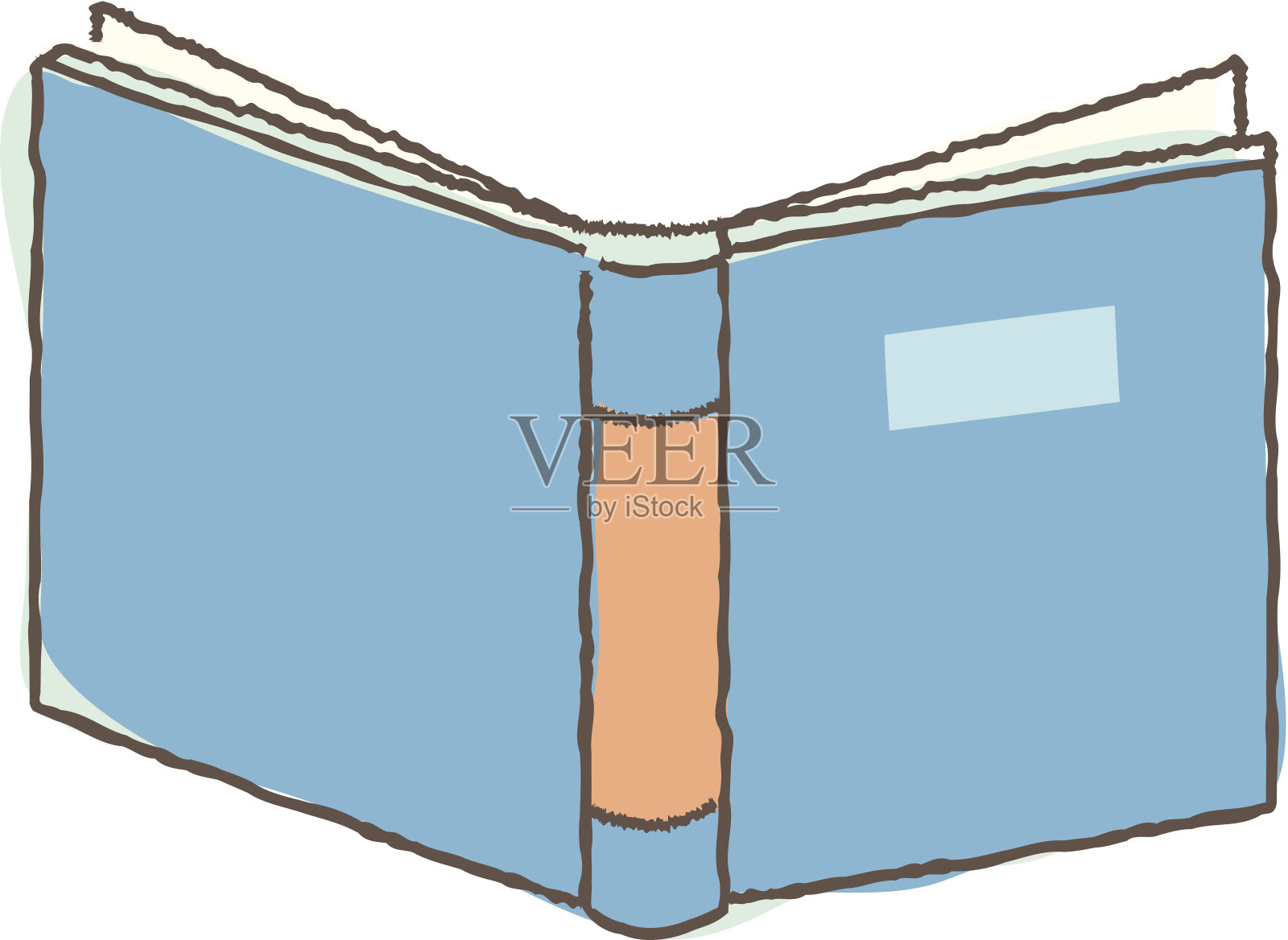 书是打开插画图片素材