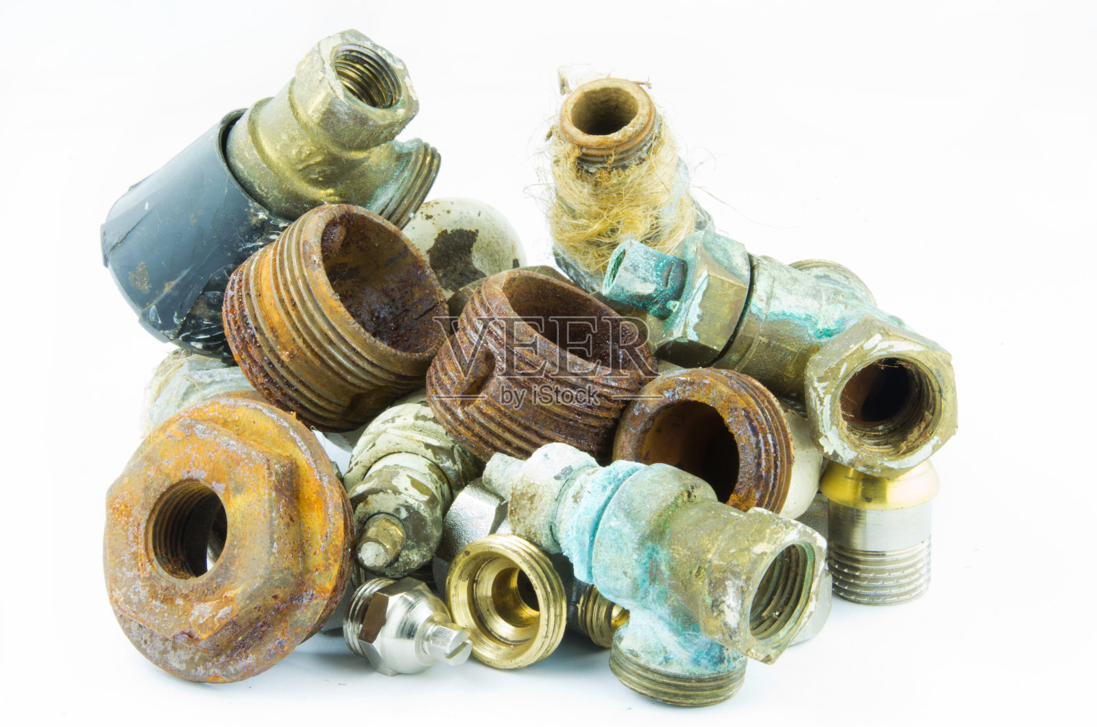 阀门和螺纹生锈照片摄影图片