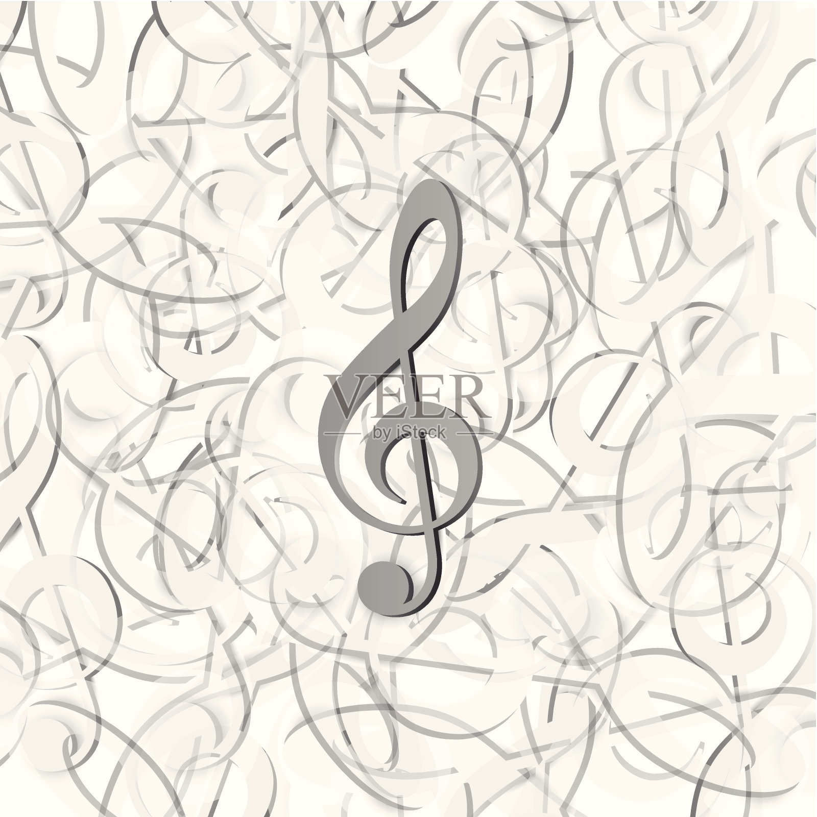 高音谱号插画图片素材