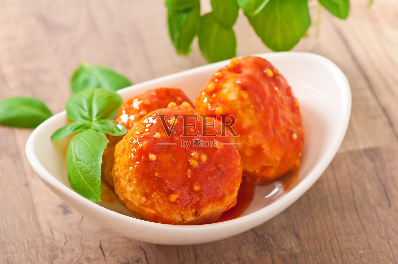 番茄酱肉丸照片摄影图片