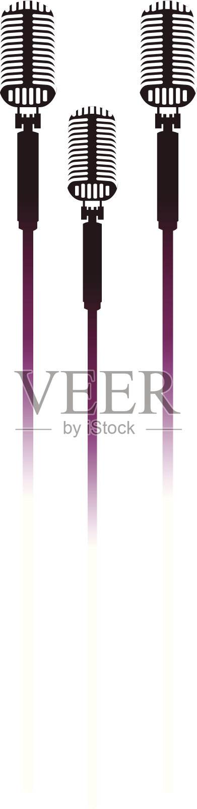 麦克风是立着的插画图片素材