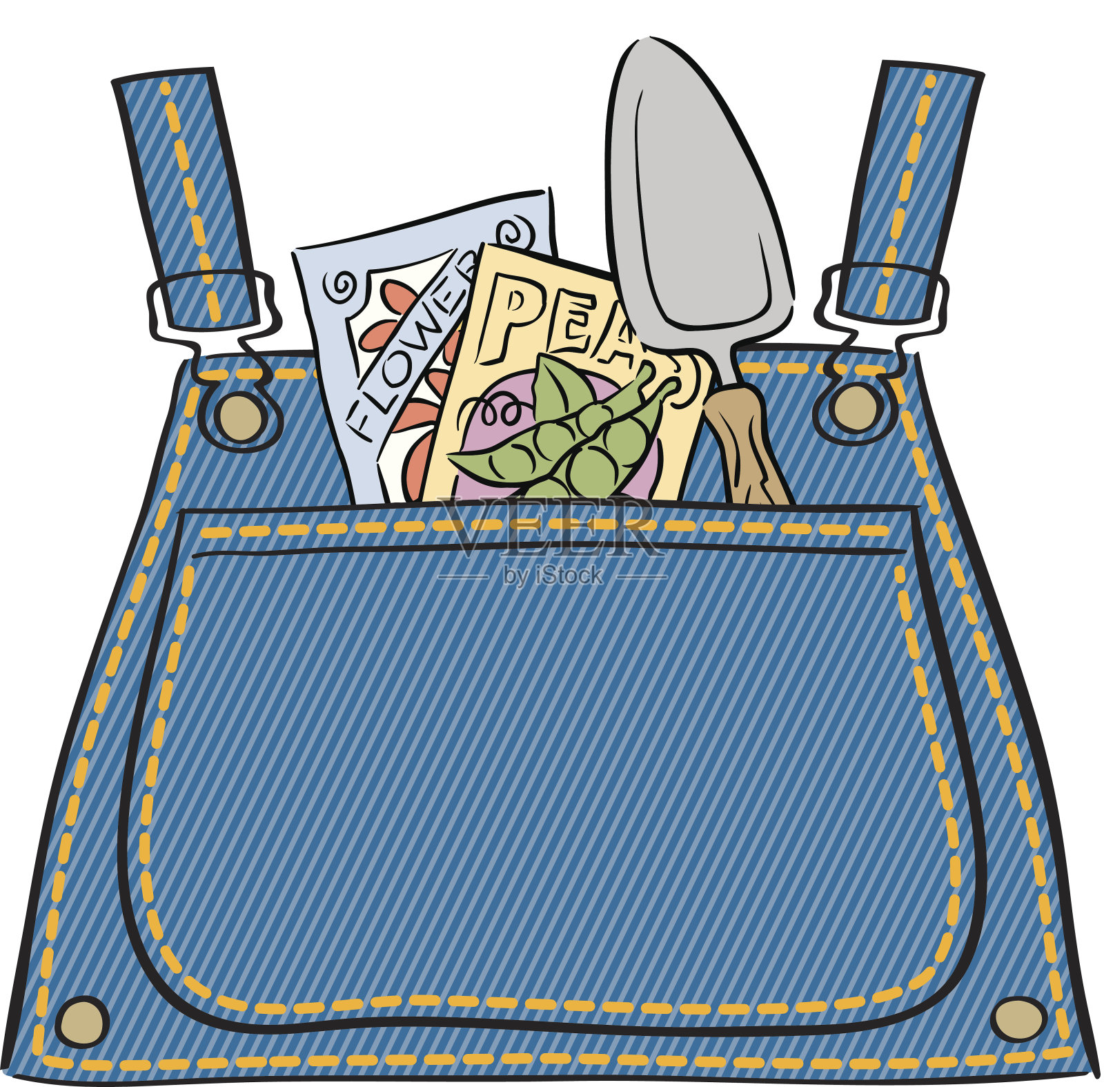 花园种子工作服C插画图片素材