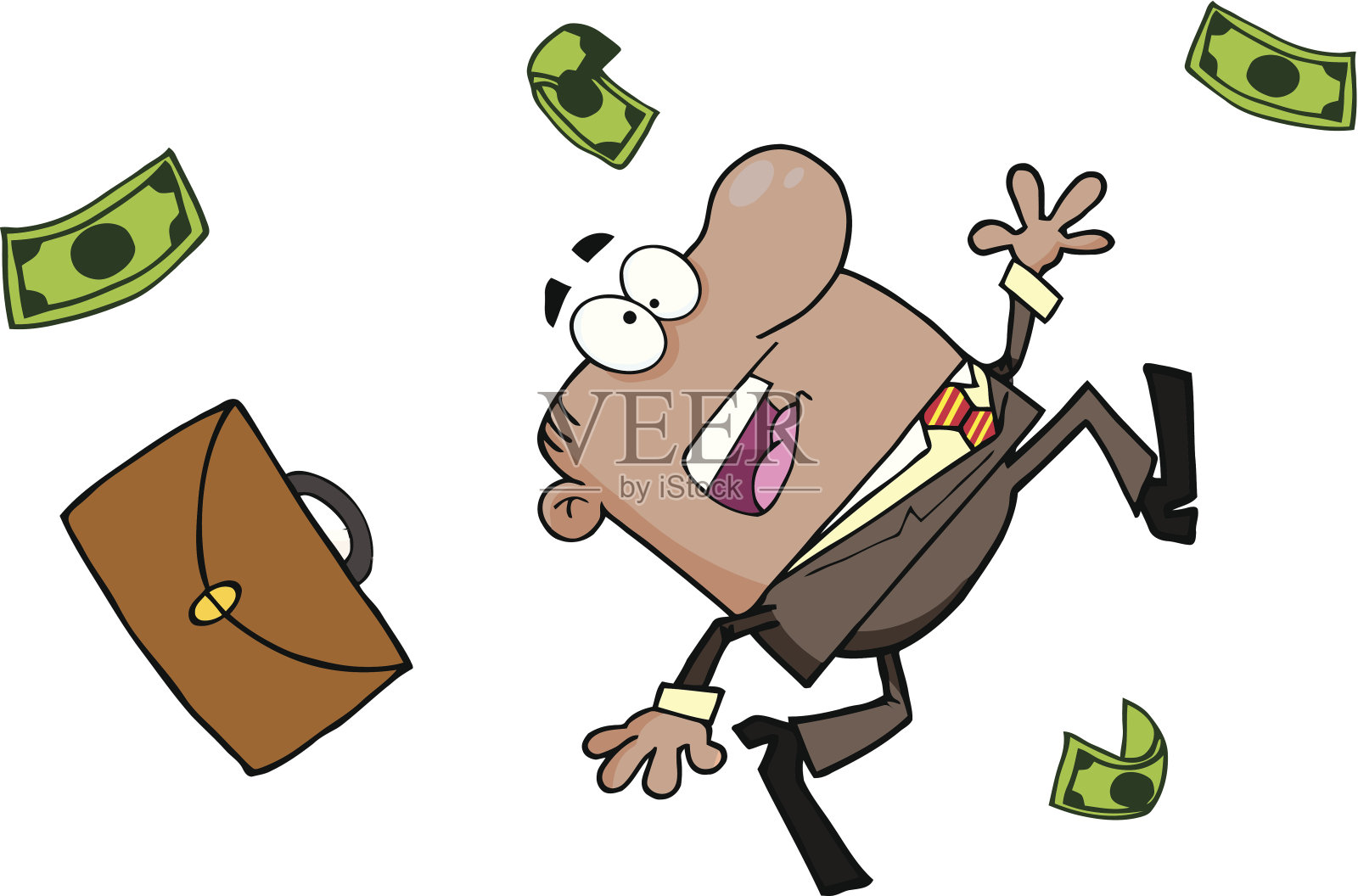 非洲裔美国人害怕商人坠落设计元素图片