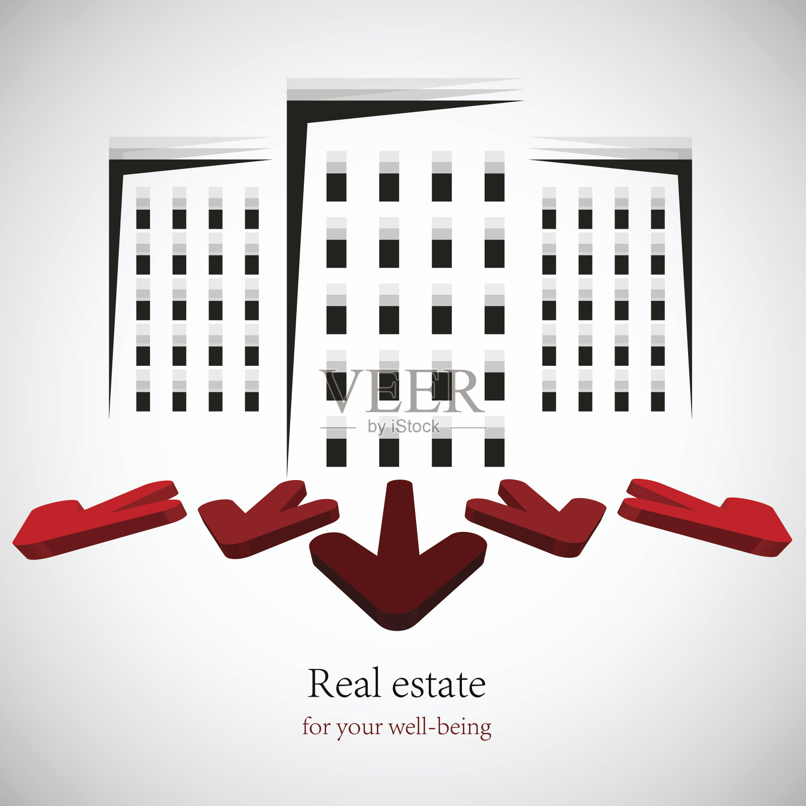 矢量房地产背景。Eps10插画图片素材