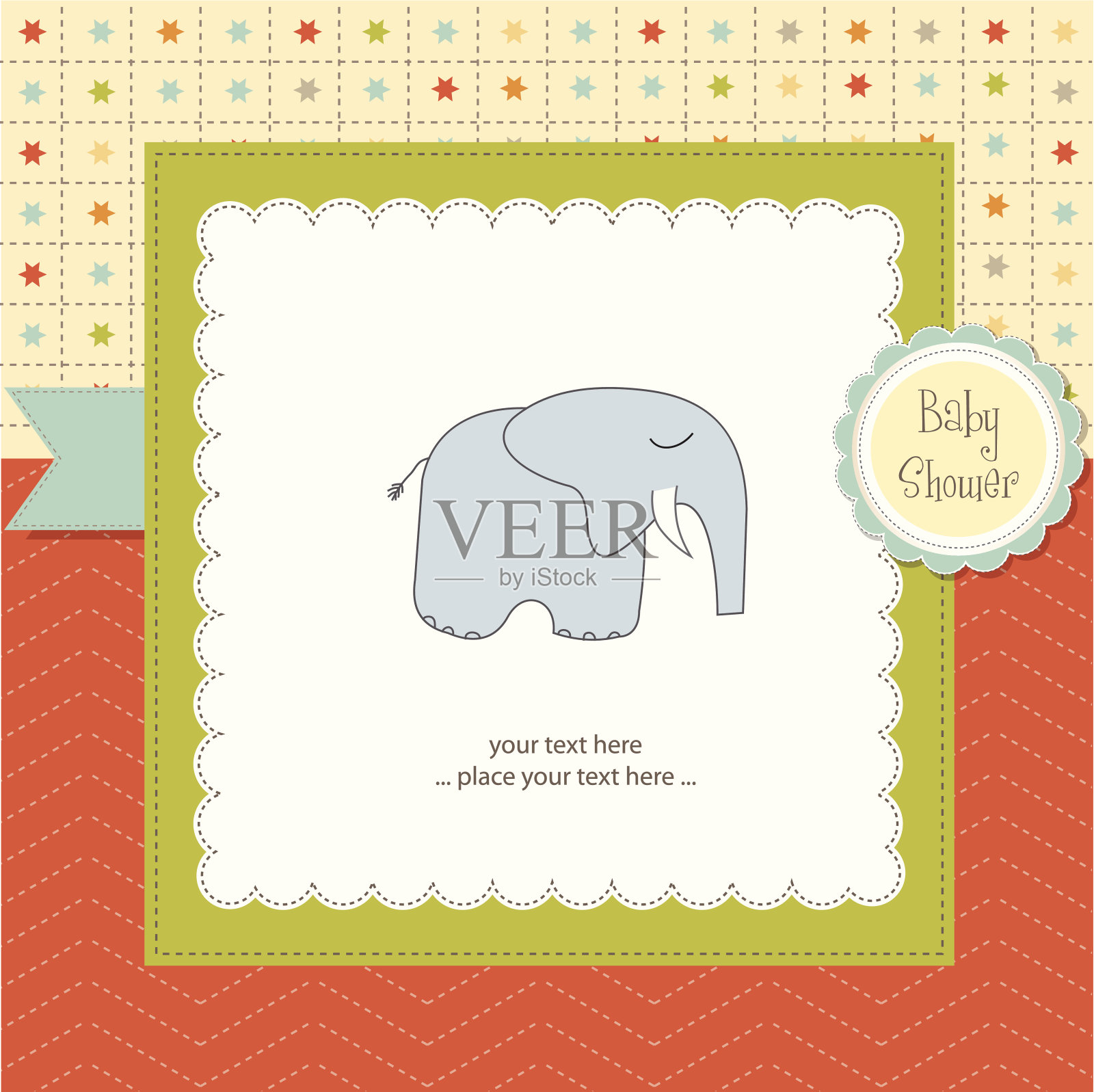 新生男孩通告卡设计模板素材