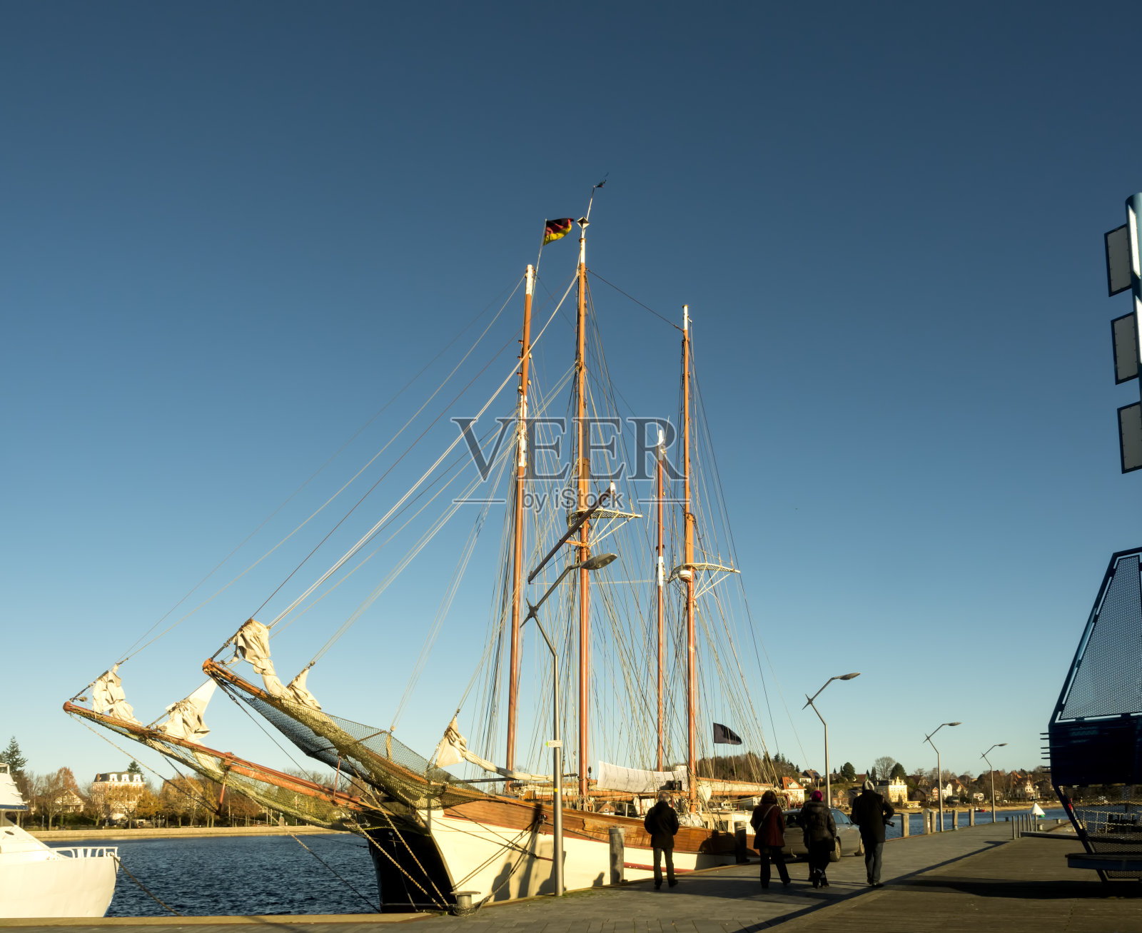 德国的埃克福德，一个古老的港口照片摄影图片