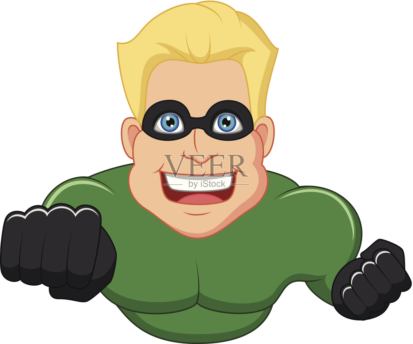 超级英雄漫画摆姿势插画图片素材