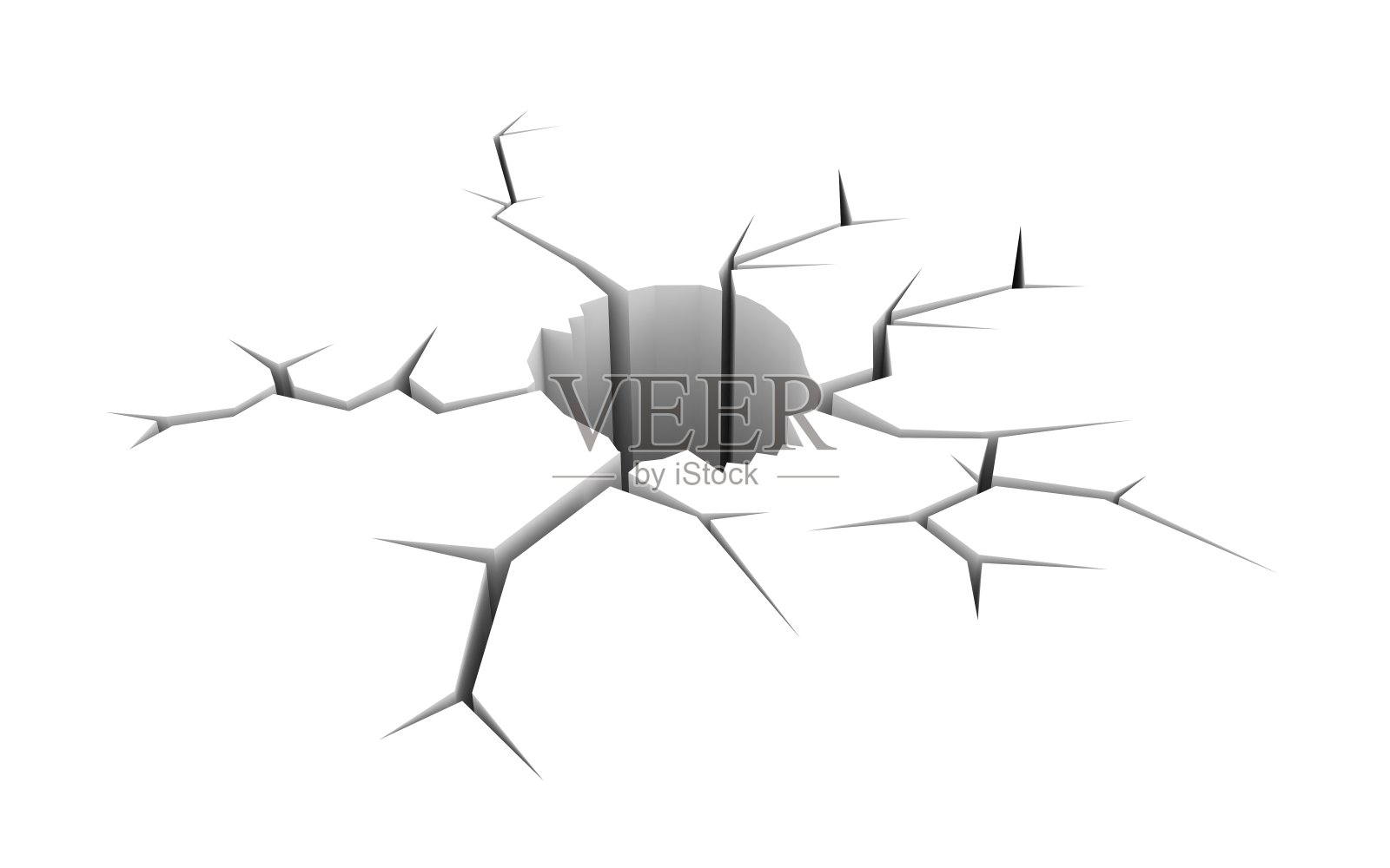 头骨形状的碎裂的地面照片摄影图片