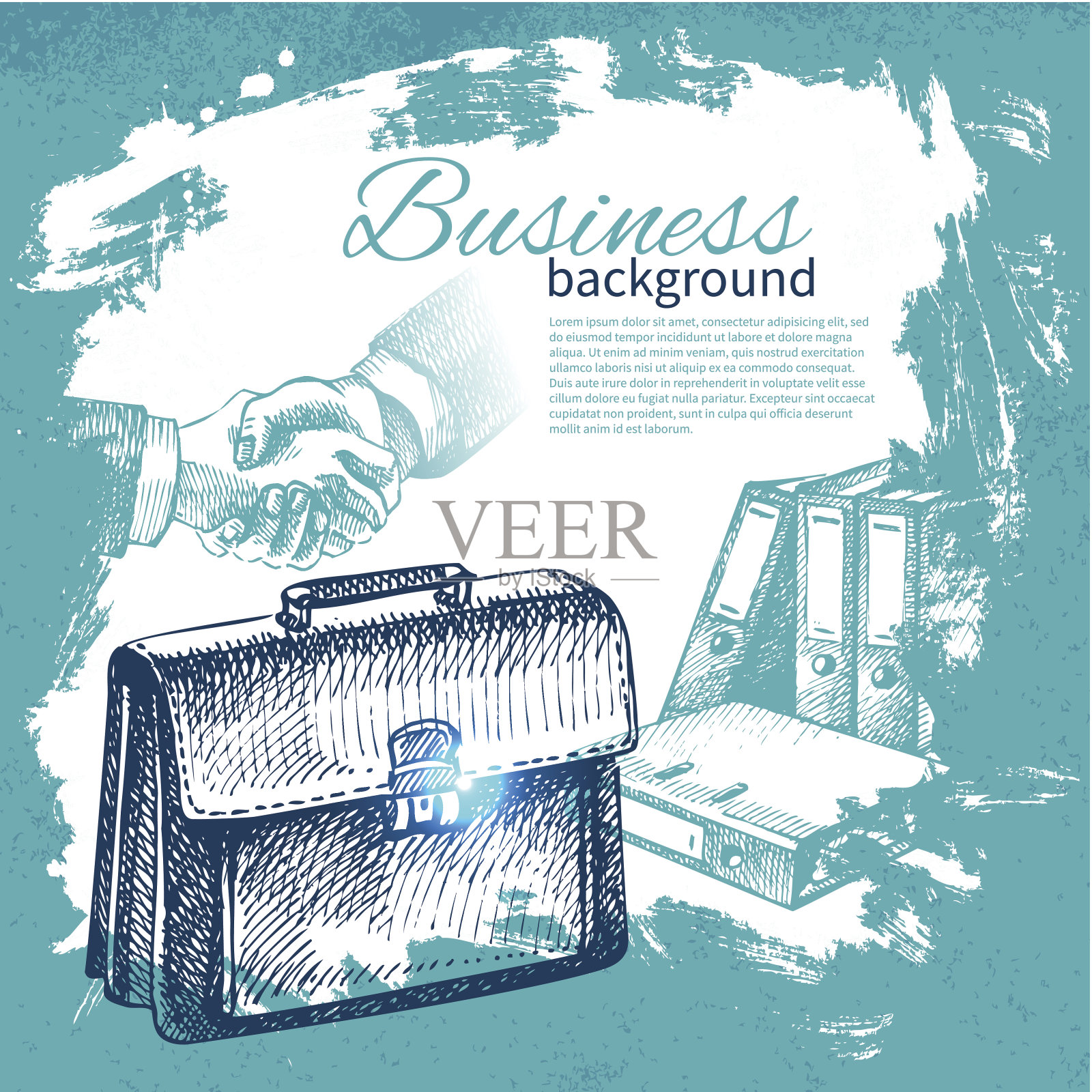 手绘业务背景插画图片素材