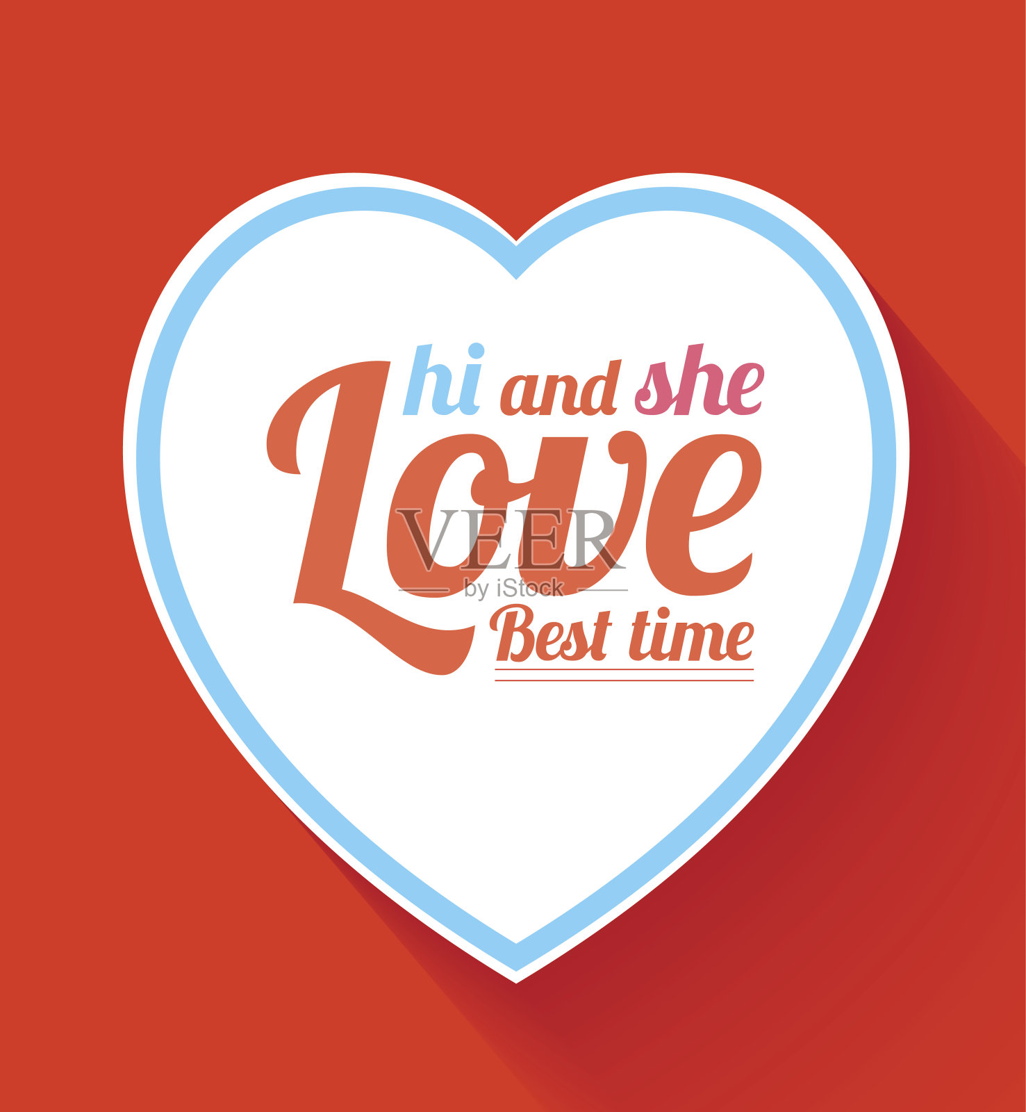 情人心嗨和她最好的时光插画图片素材