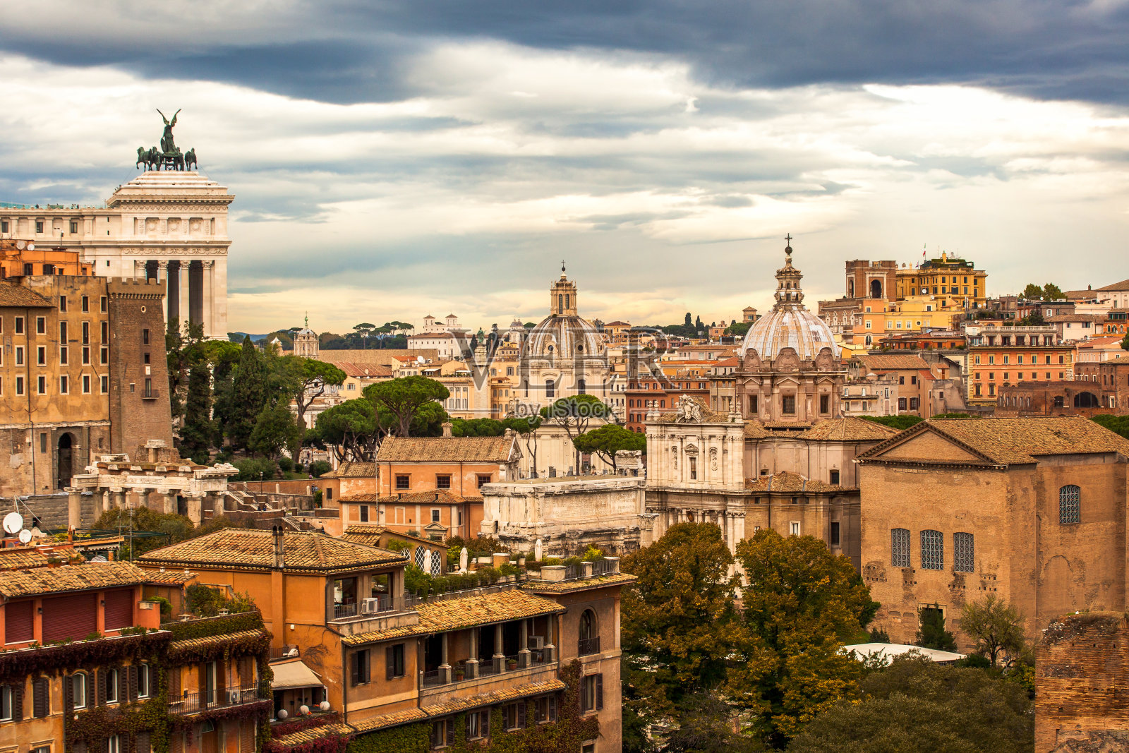 国家景观，纪念碑维托里奥·埃马努埃莱二世照片摄影图片