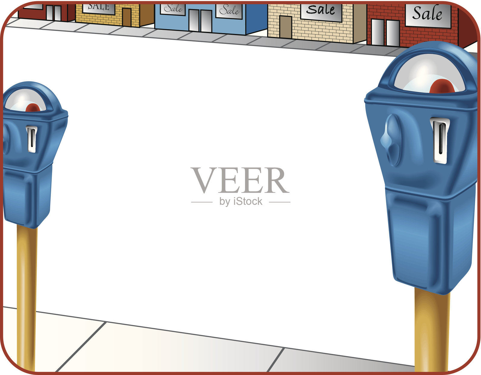 停车收费表框架C插画图片素材