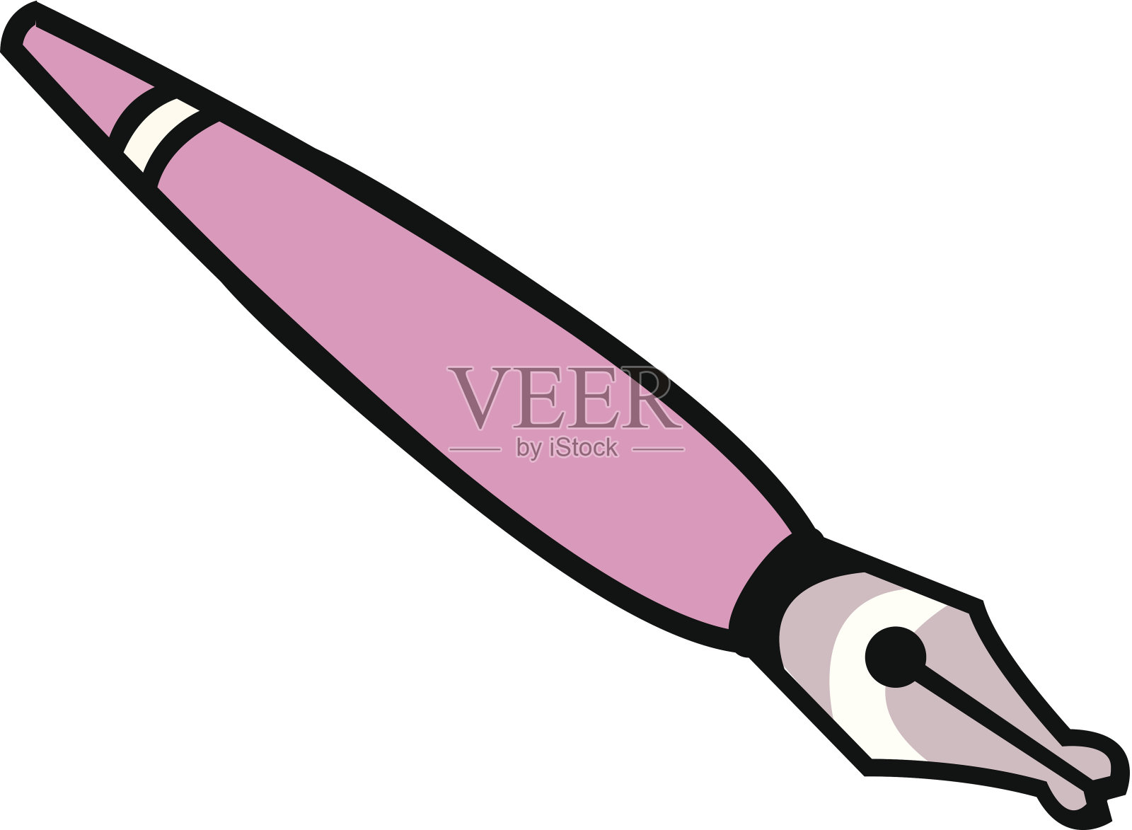 钢笔放好了插画图片素材