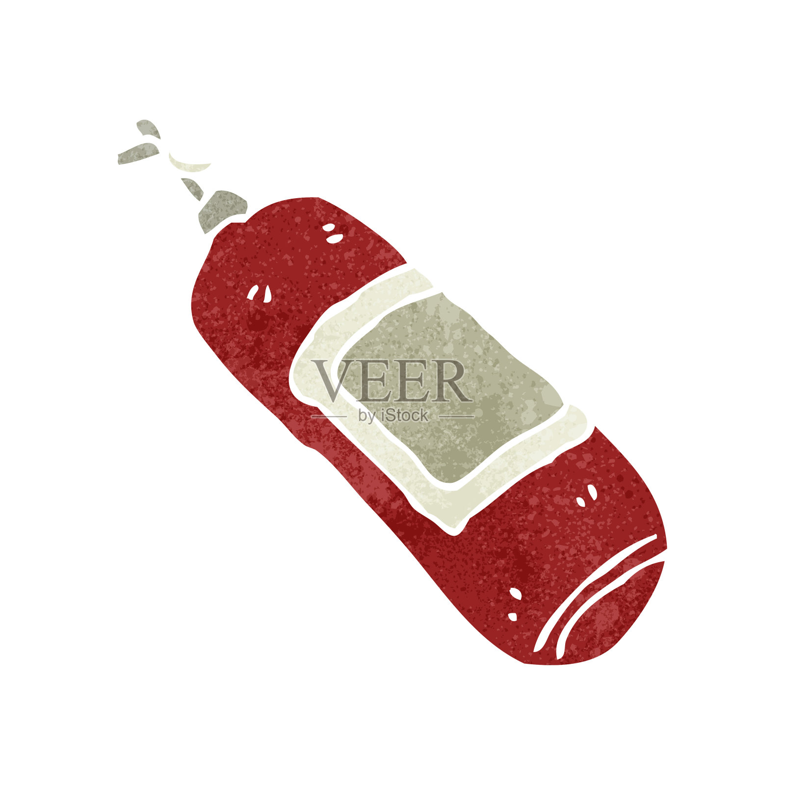 复古卡通灭火器插画图片素材