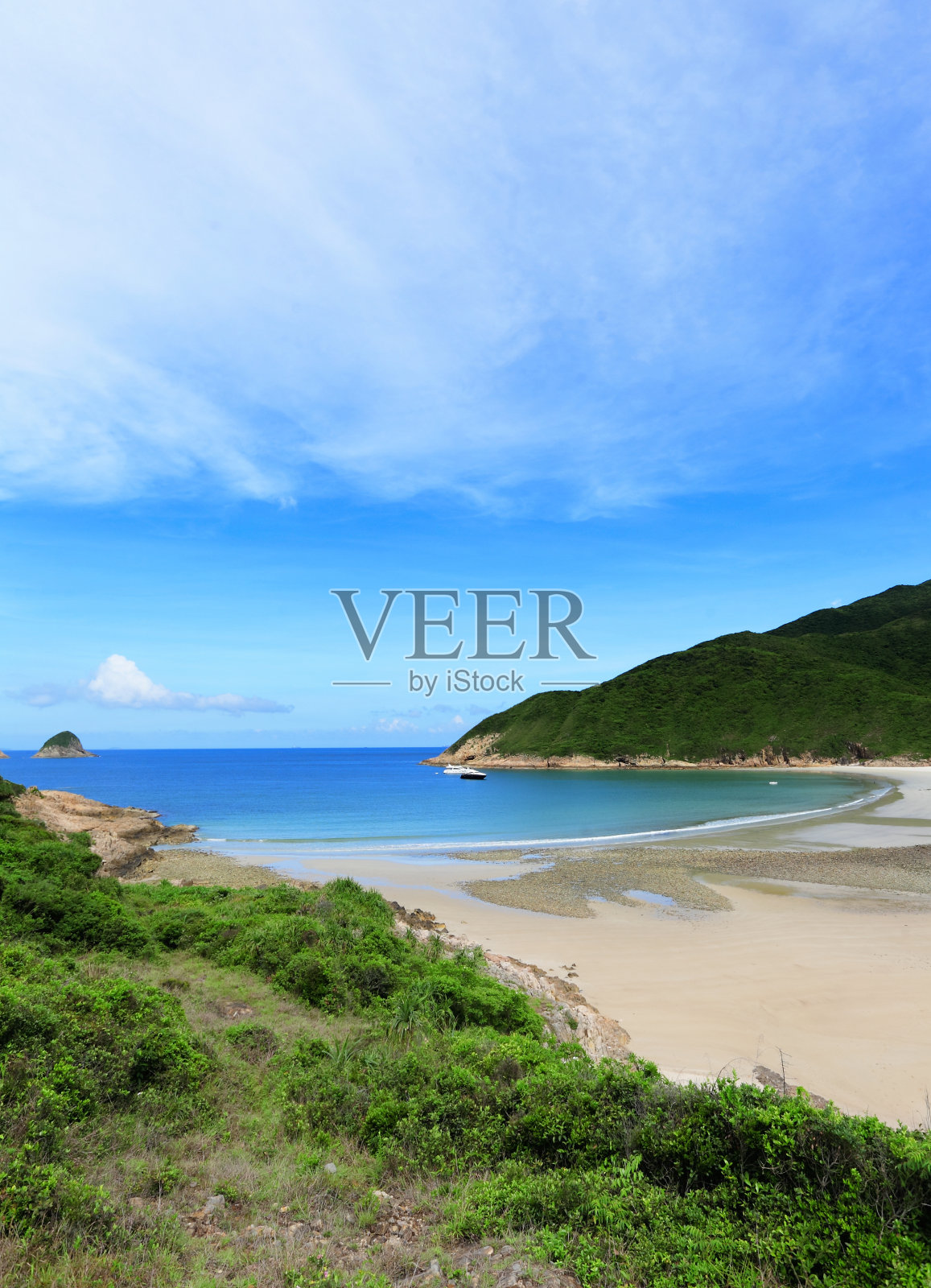 香港西湾泳滩照片摄影图片