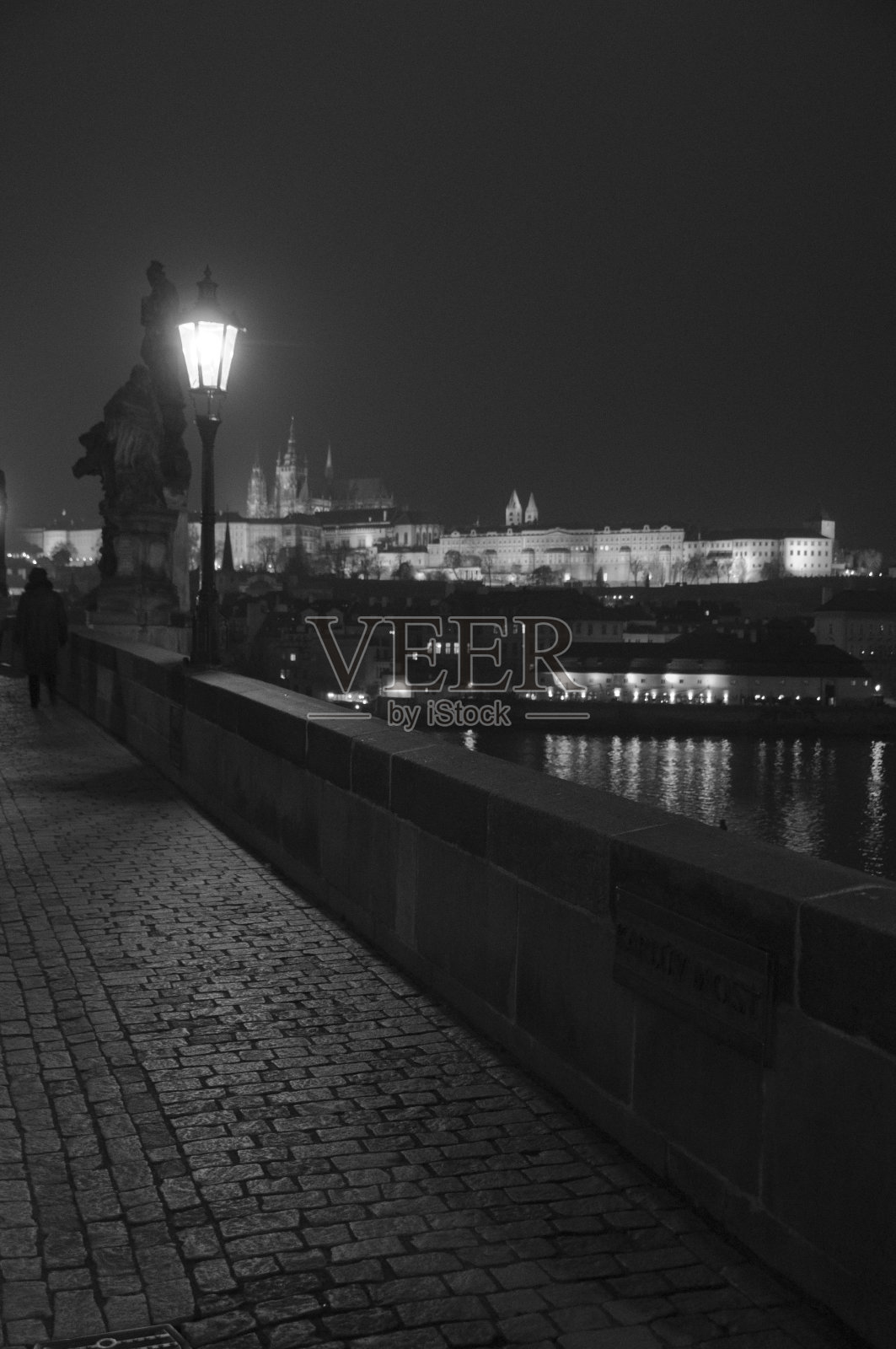 捷克共和国布拉格的查尔斯桥，东欧照片摄影图片