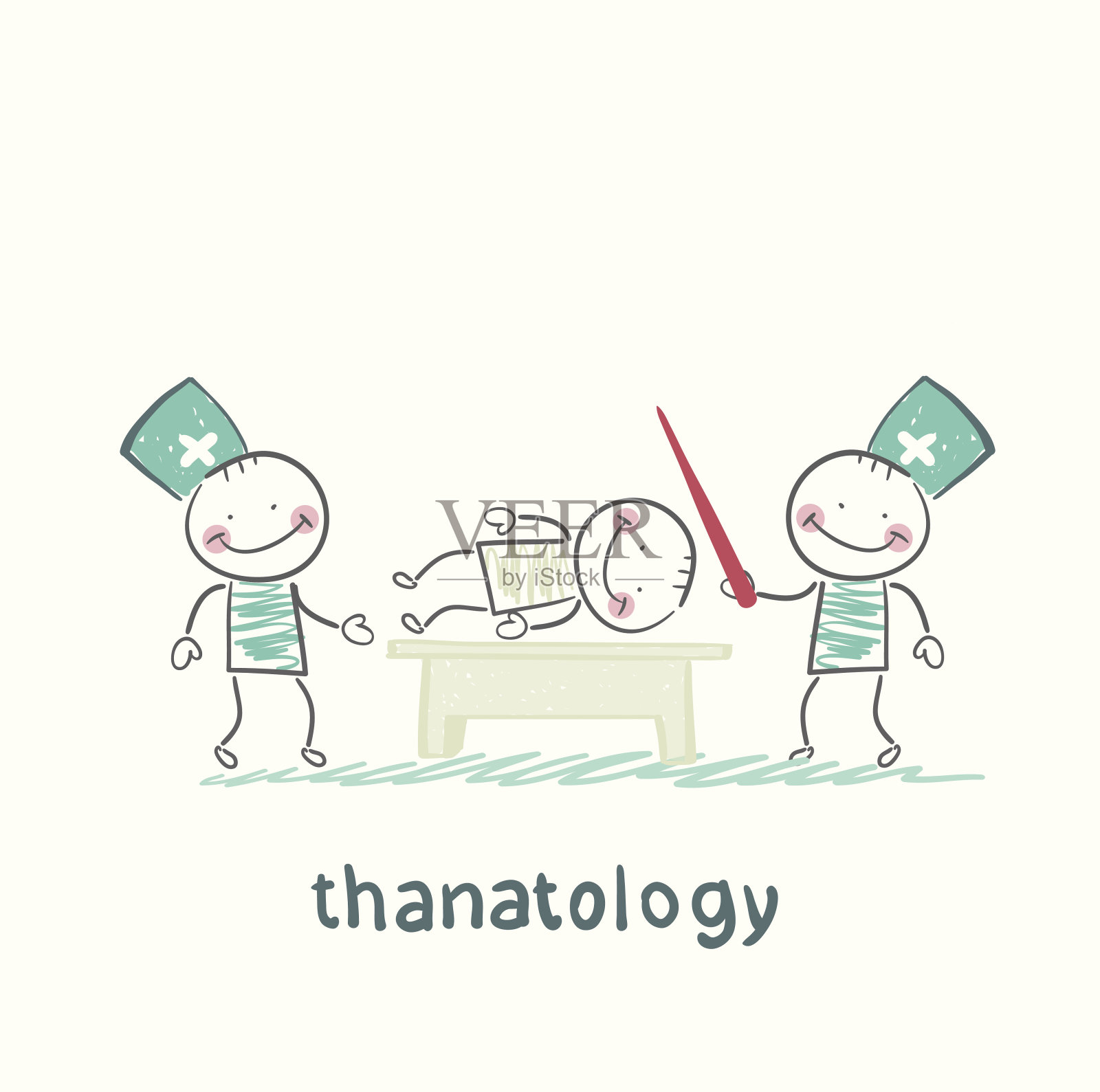 死亡学研究死者插画图片素材