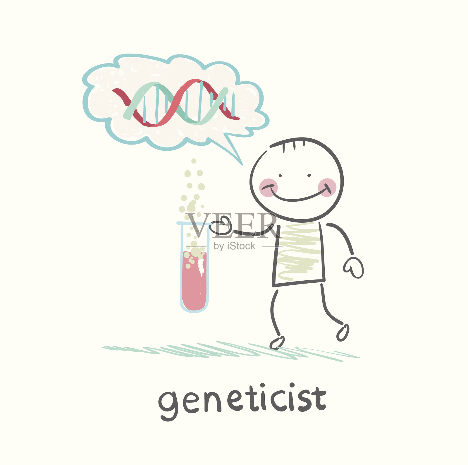 遗传学是基因的公式插画图片素材