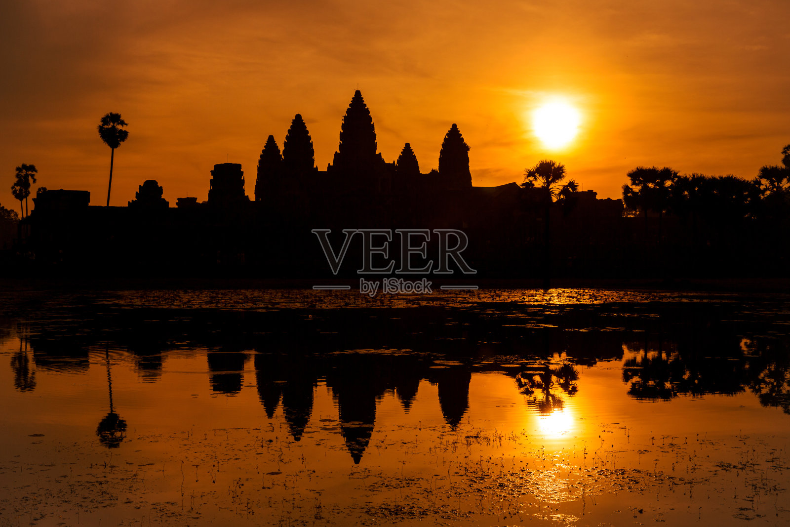 吴哥窟的日出照片摄影图片