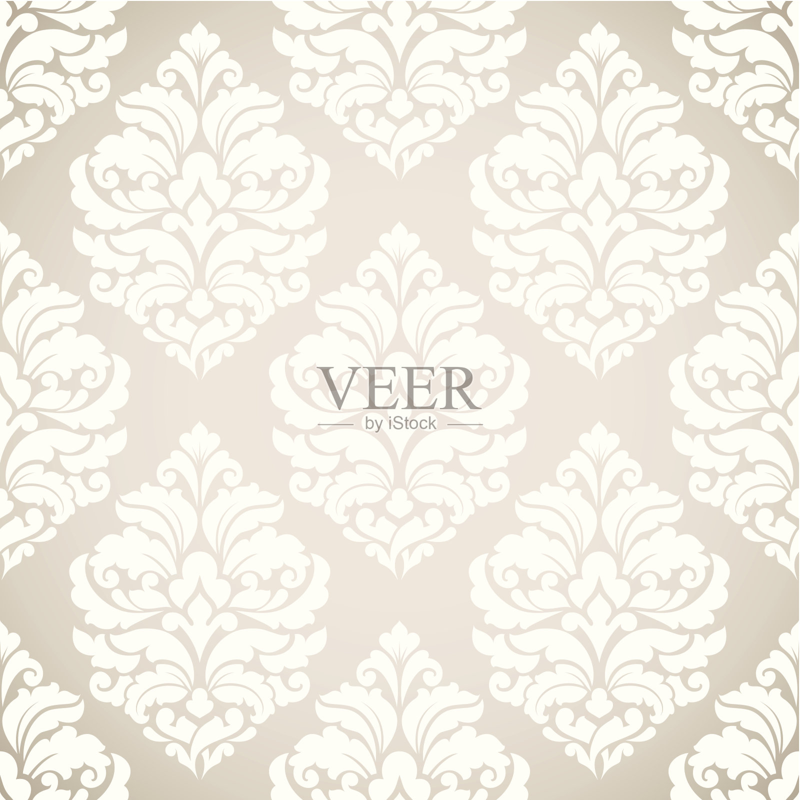 无缝大马士革花纹图案插画图片素材