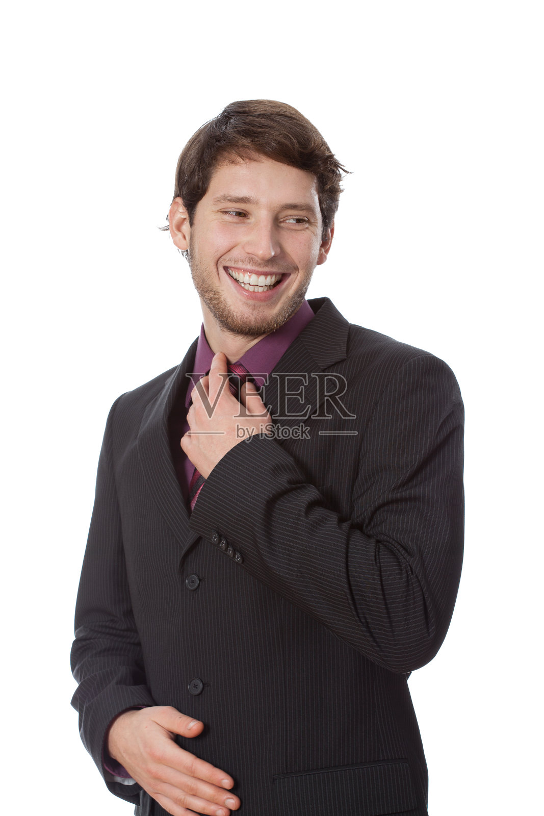 男子纠正平局照片摄影图片