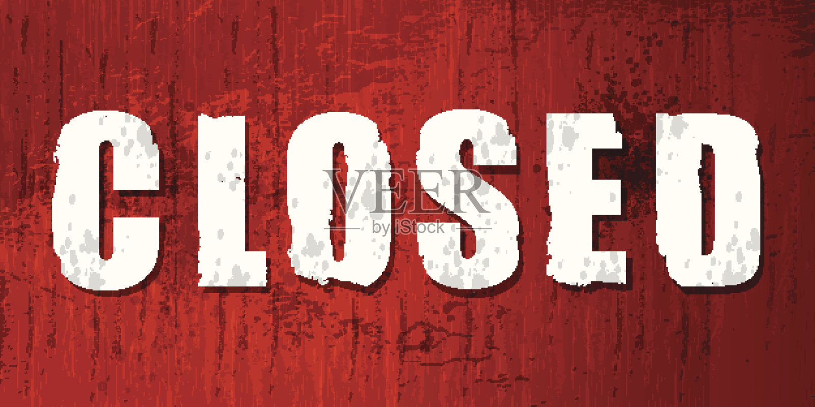 旧损封闭标志插画图片素材