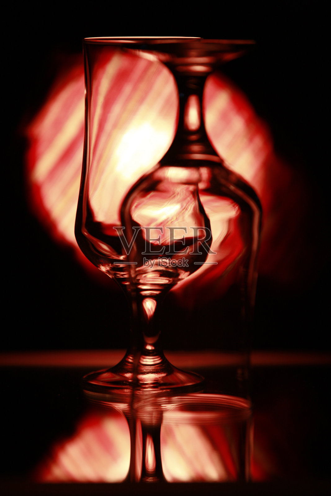 杯，酒，镜，红，光照片摄影图片