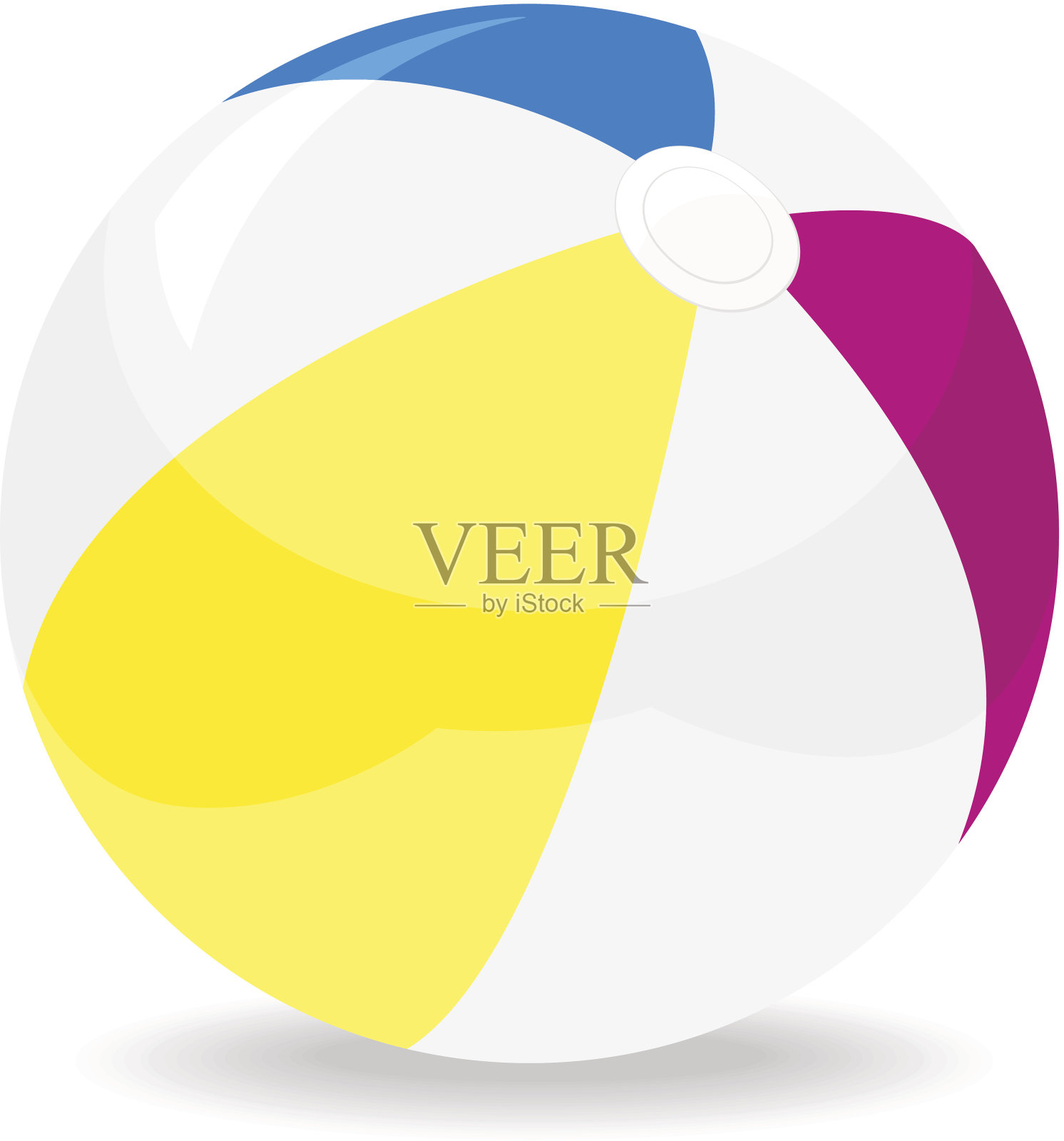 丰富多彩的沙滩球插画图片素材