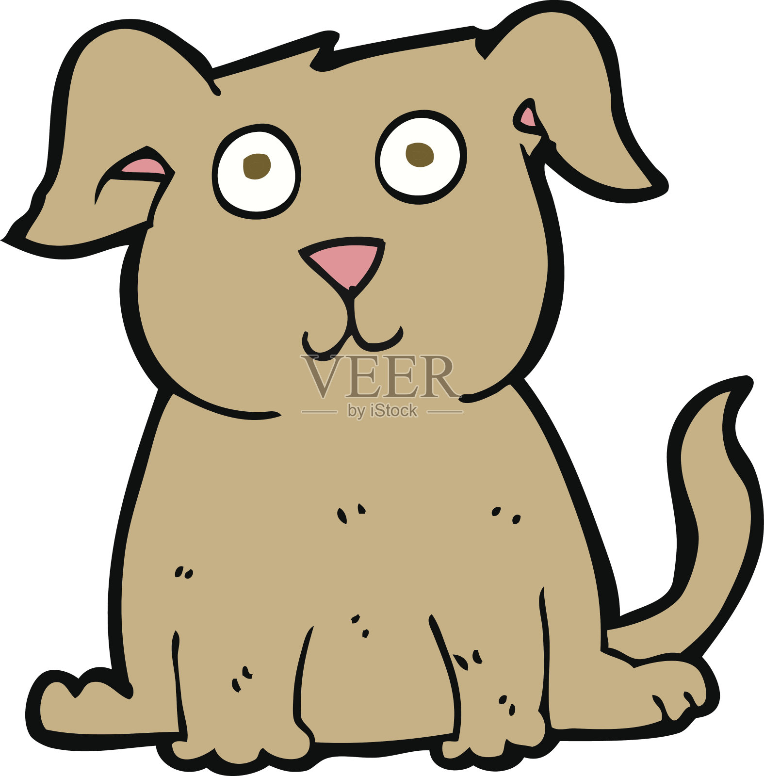 卡通狗快乐设计元素图片