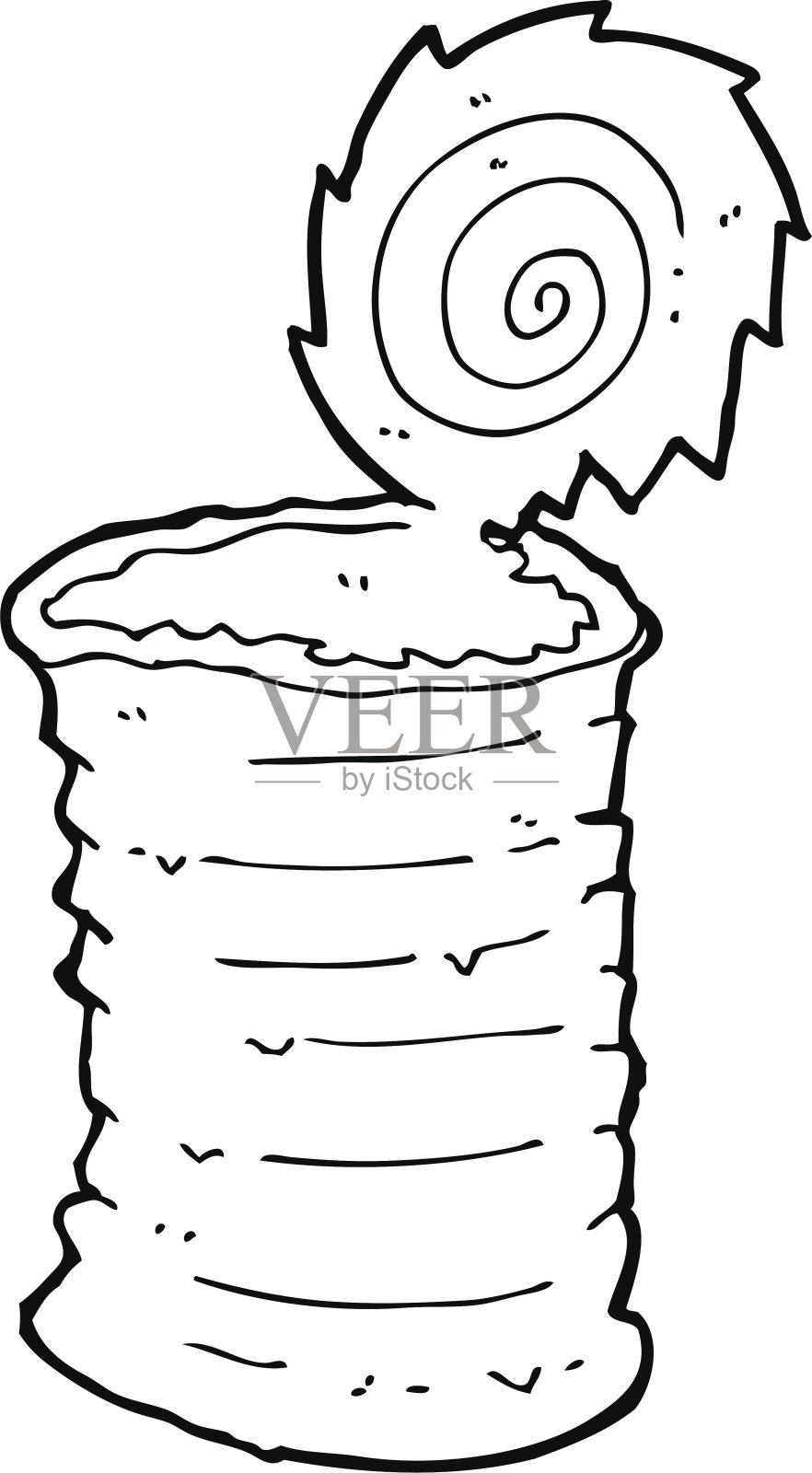 卡通旧锡罐插画图片素材