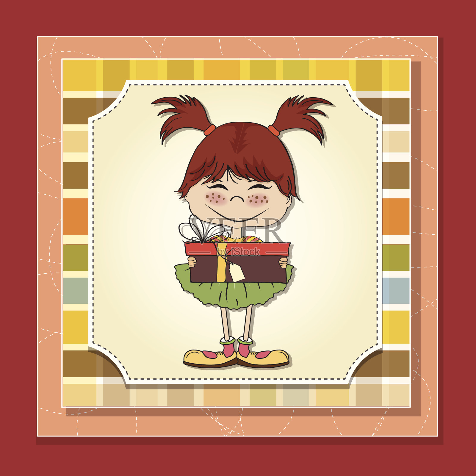 年轻女孩的天赋插画图片素材