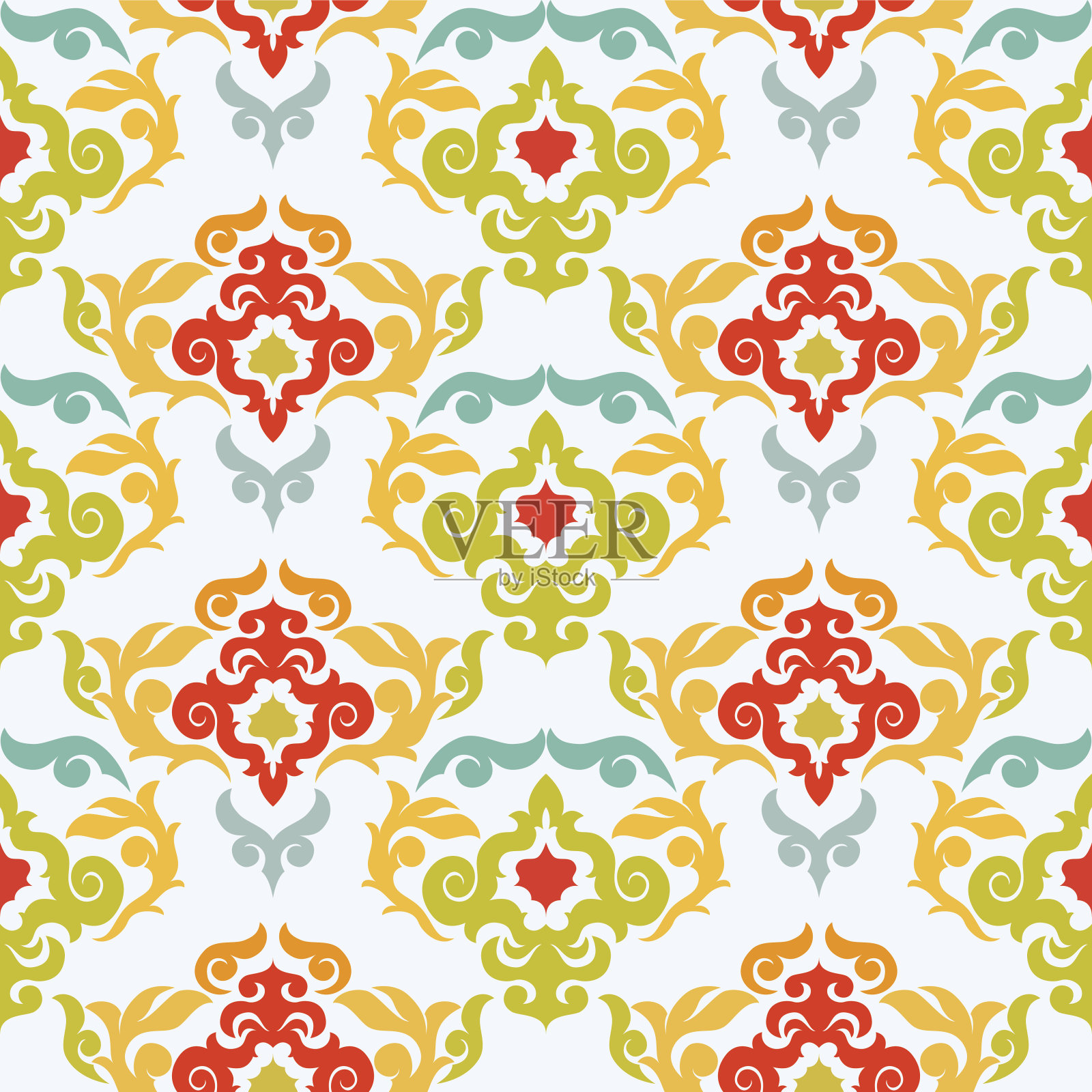 抽象彩色无缝图案插画图片素材