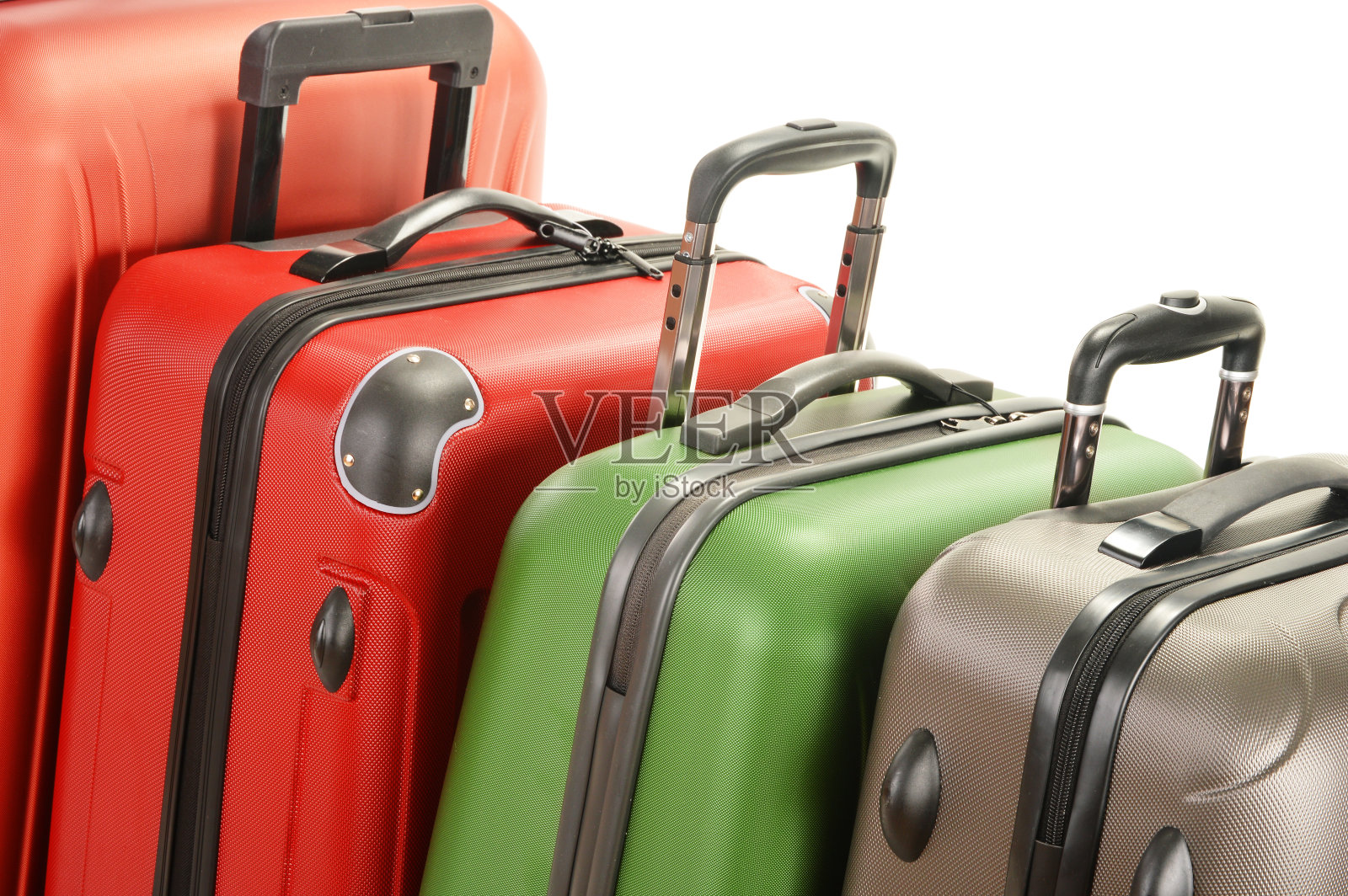 由白色隔离的大行李箱组成的行李照片摄影图片