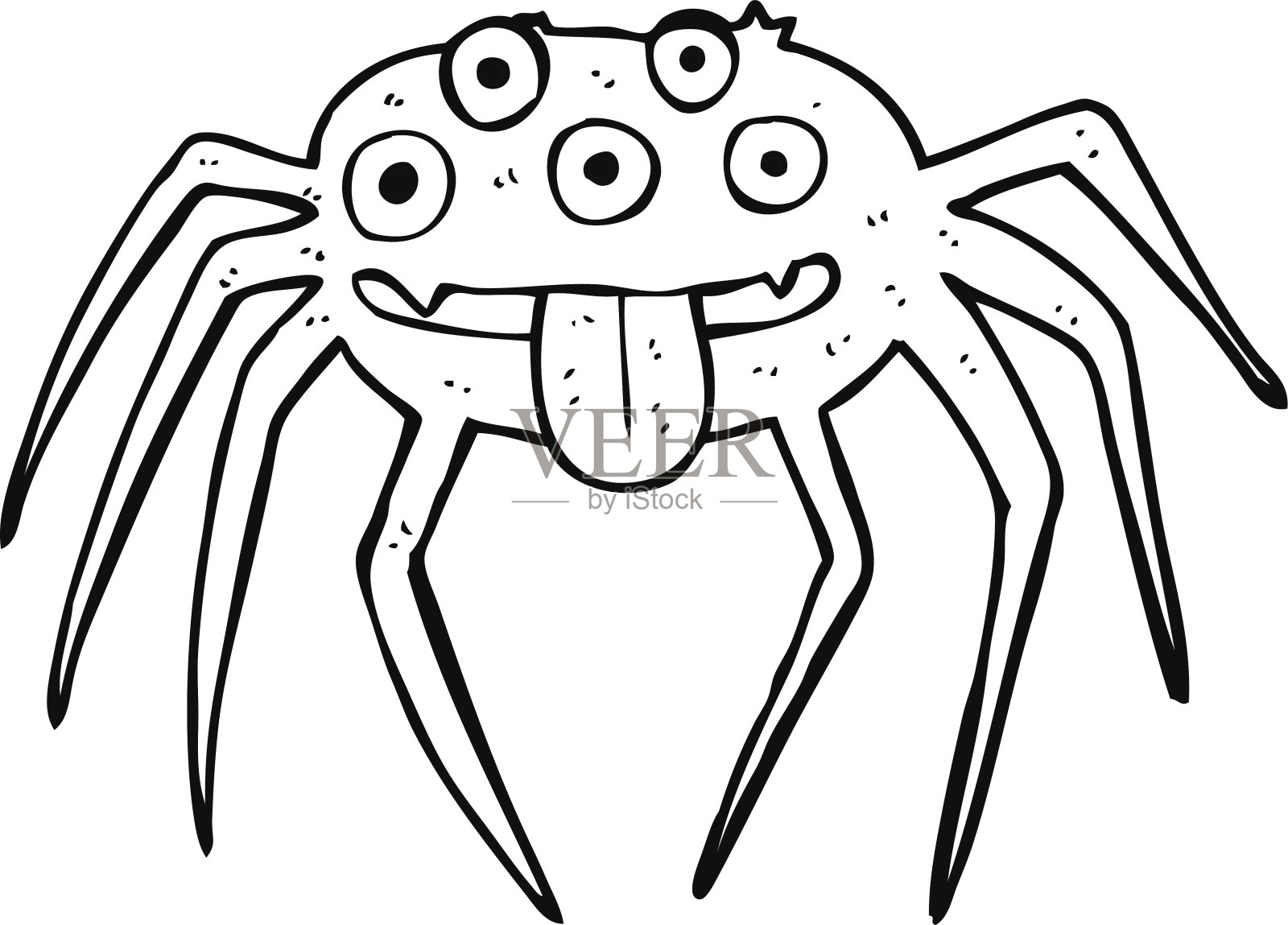 卡通万圣节蜘蛛插画图片素材