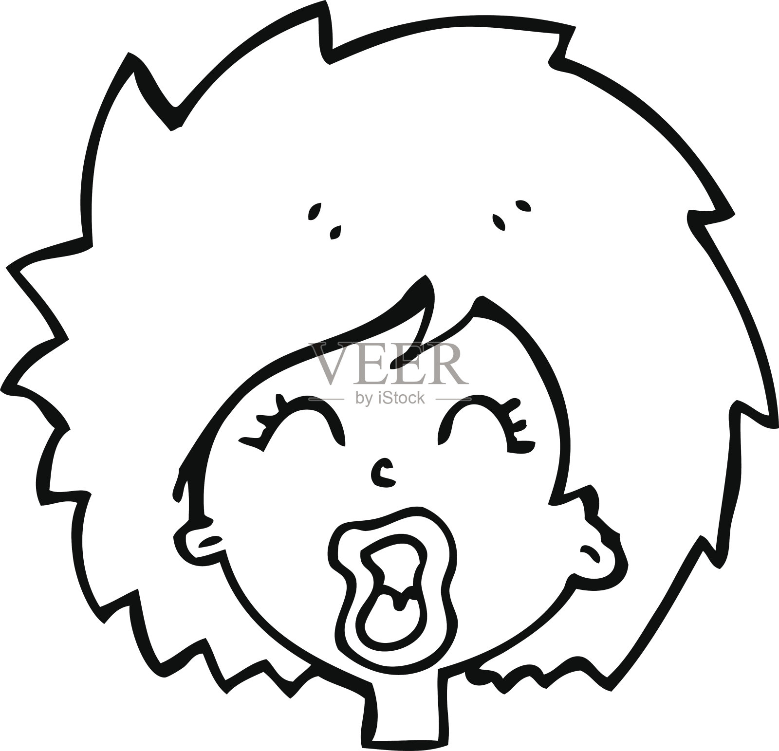 卡通女人尖叫设计元素图片