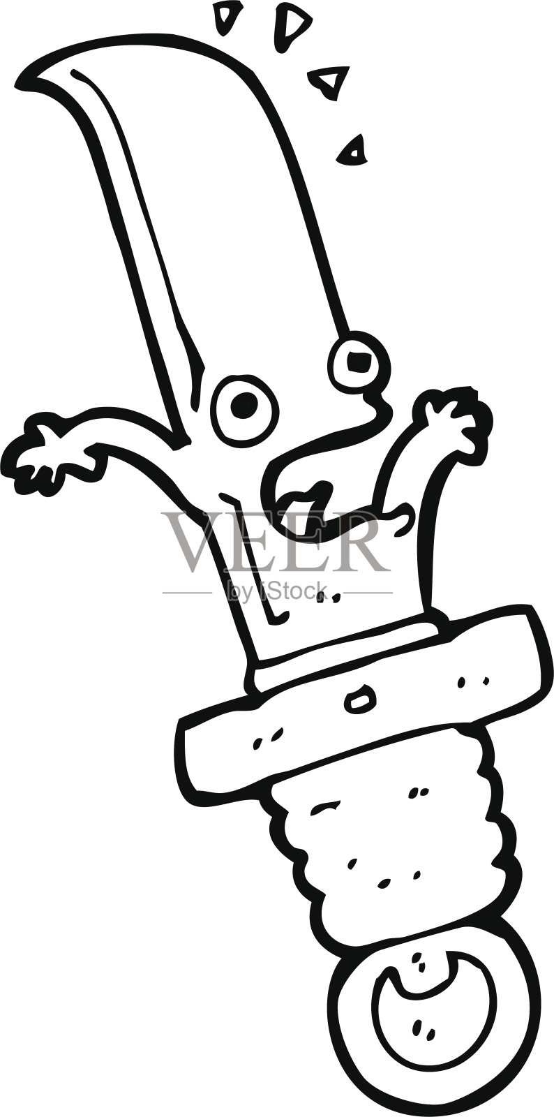 卡通害怕刀设计元素图片