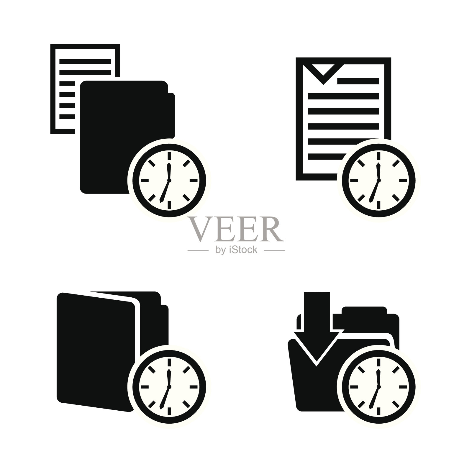 时间设计，矢量插图插画图片素材