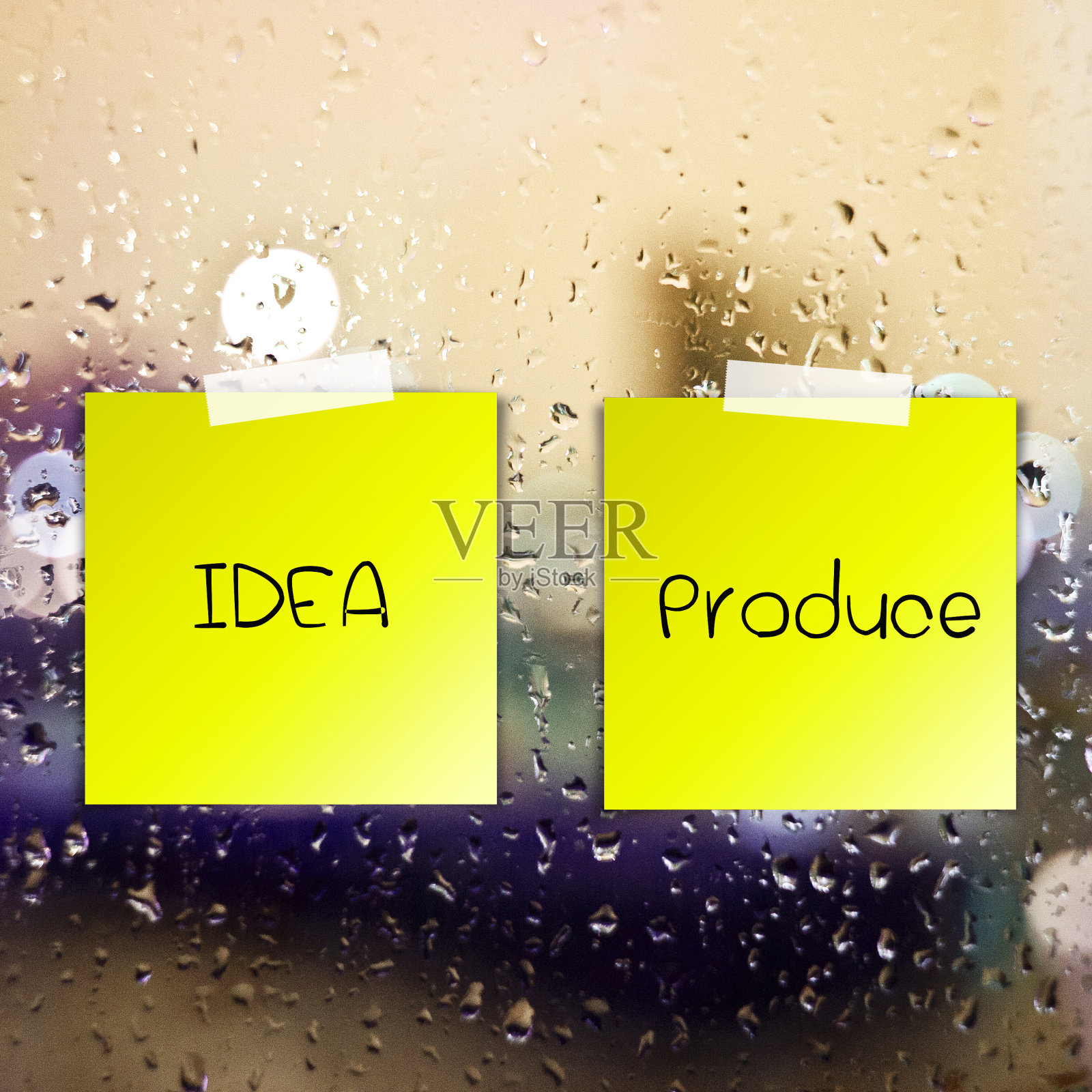 富有创意的工艺将粘纸滴在玻璃上照片摄影图片